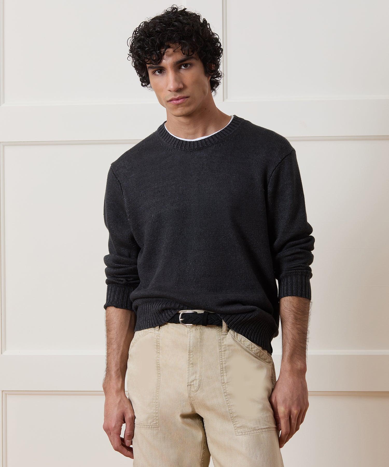 Linen Crewneck Sweater Product Image