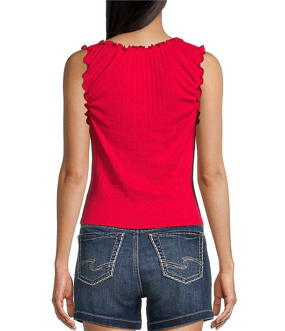 Moa Moa V-Neck Cinched Front Tank Top Product Image