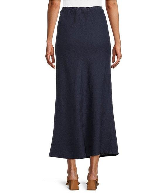 Bryn Walker Bias Light Linen A-Line Pull-On Long Skirt Product Image