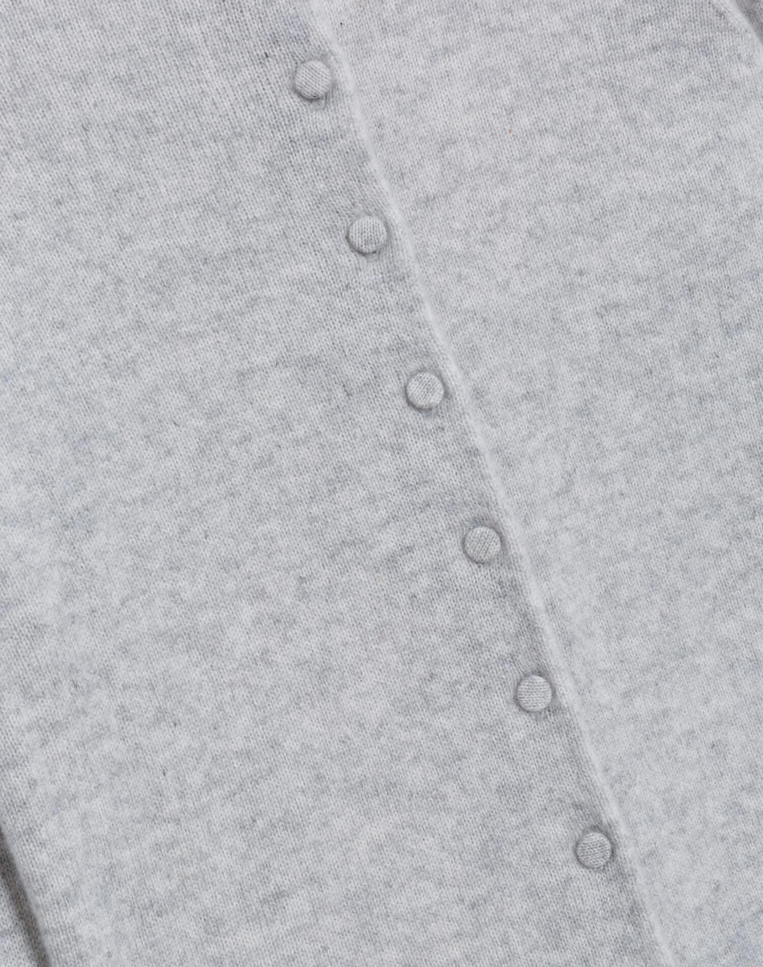 Cashmere Crewneck Cardigan - Light Heather Grey Female Product Image