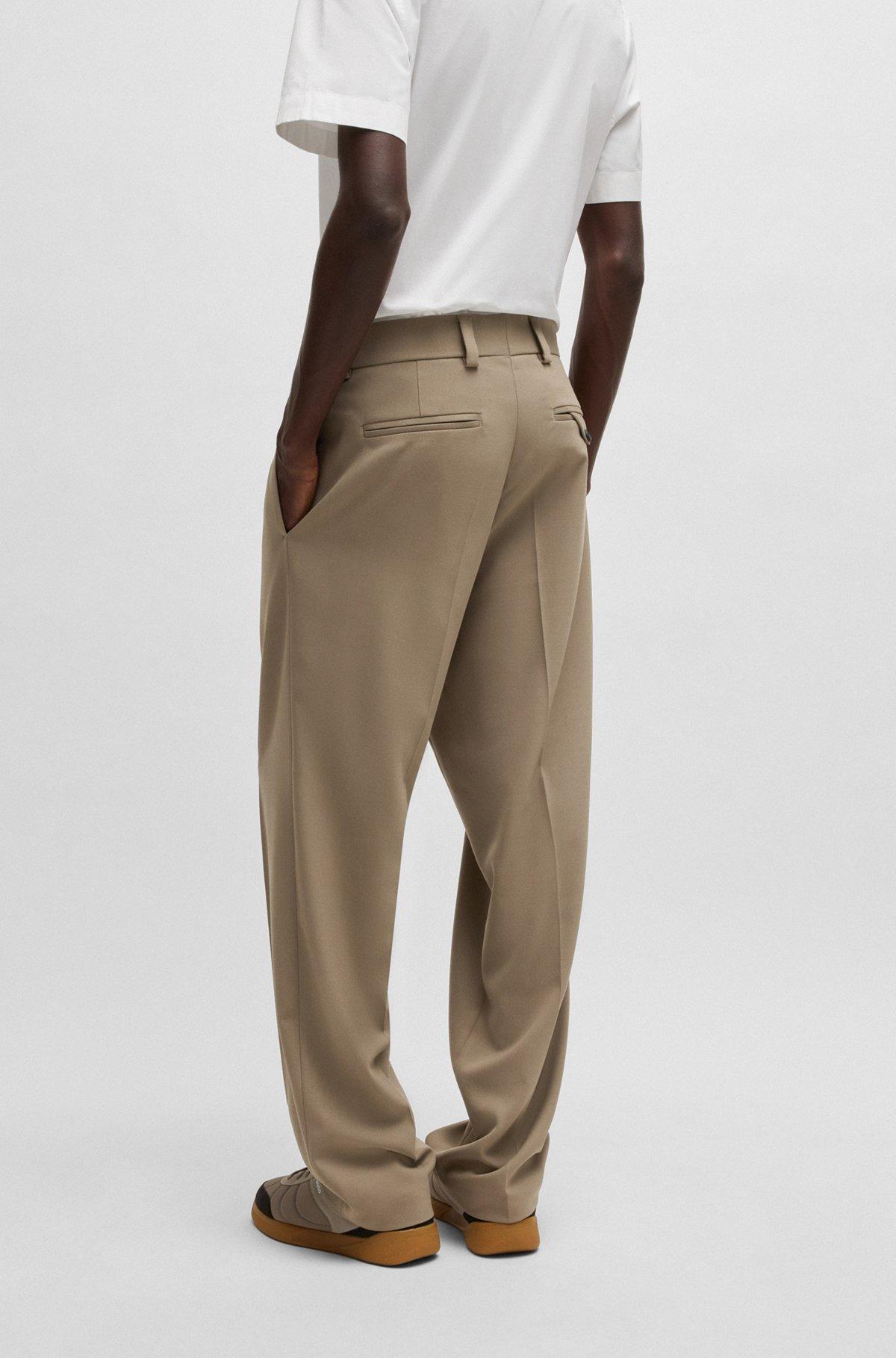 Modern-fit trousers in stretch twill with front crease Product Image