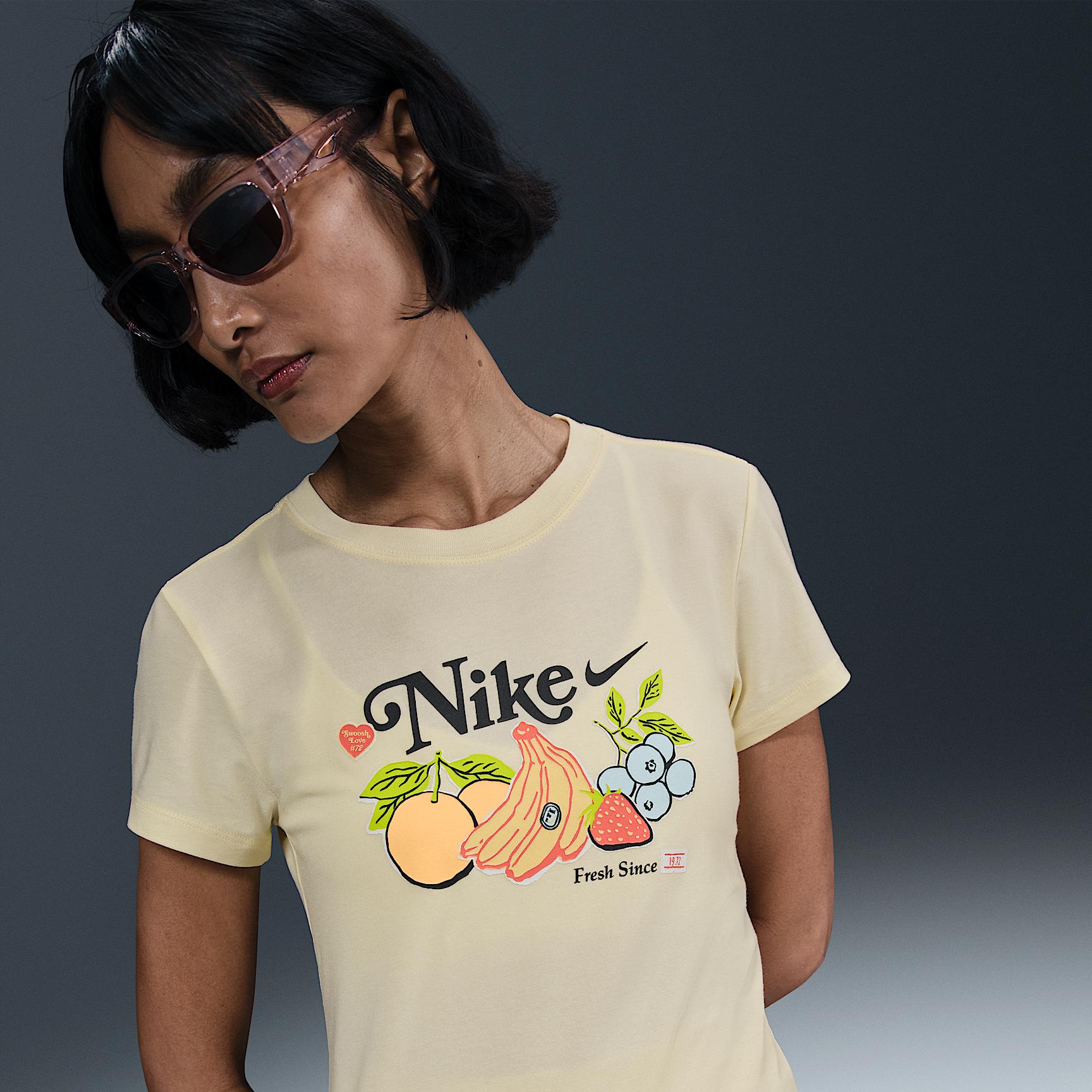 Womens Nike Sportswear Chill Knit Slim Cropped T-Shirt | HV6408-744 Product Image
