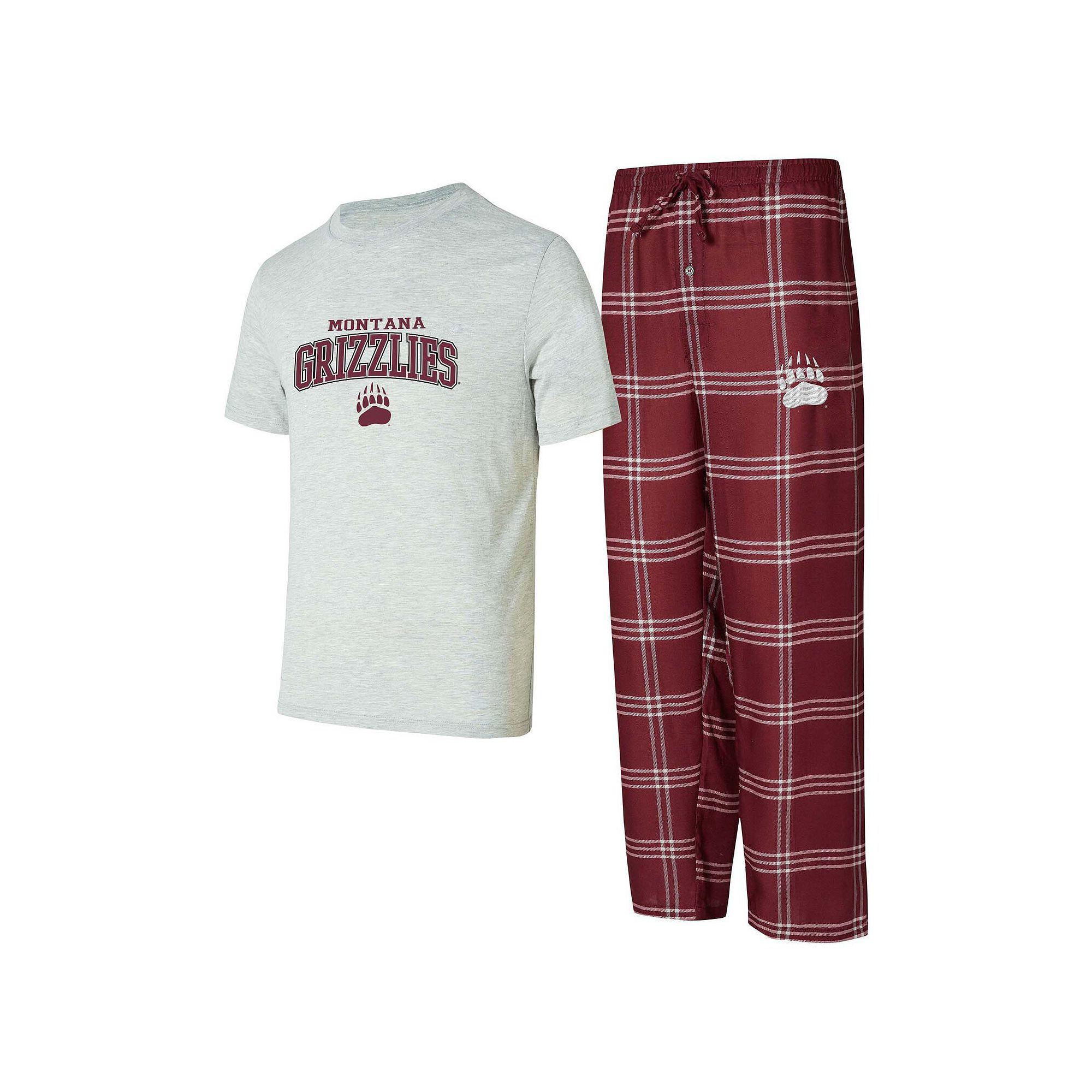 Men's Concepts Sport Montana Grizzlies T-Shirt & Pants Sleep Set, Size: 3XL, Mon Red Product Image