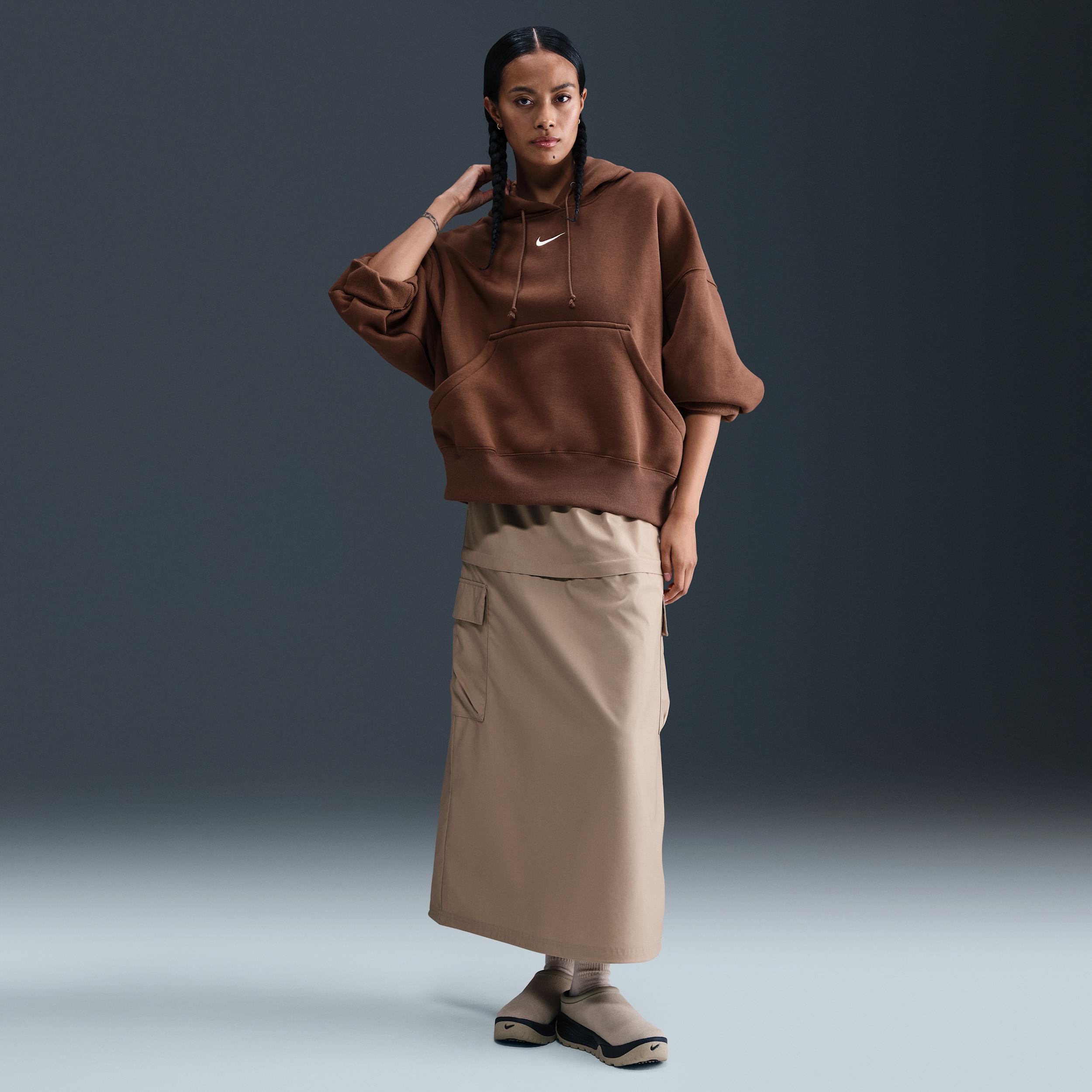 Womens Nike Sportswear Phoenix Fleece Over-Oversized Pullover Hoodie | DQ5858-265 Product Image