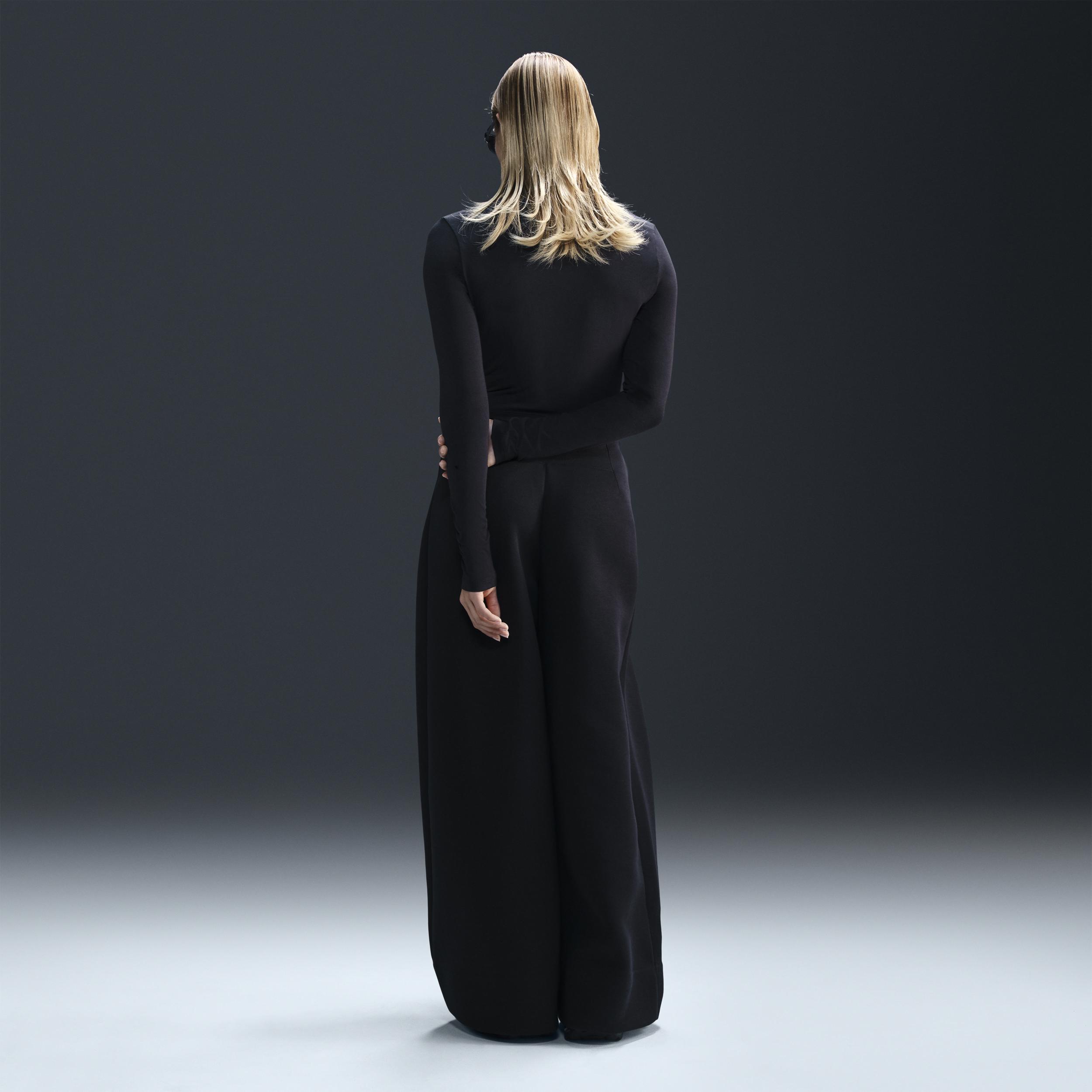 Womens Nike Sportswear Chill Knit Slim Long-Sleeve Cropped Top | HF5322-010 Product Image