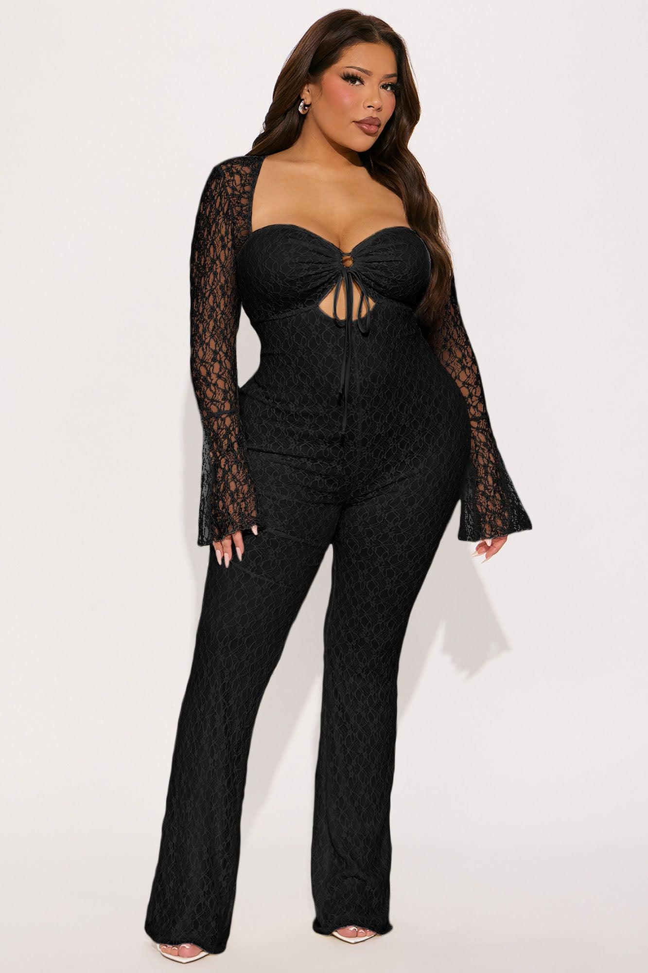 Saffron Lace Jumpsuit - Black Product Image