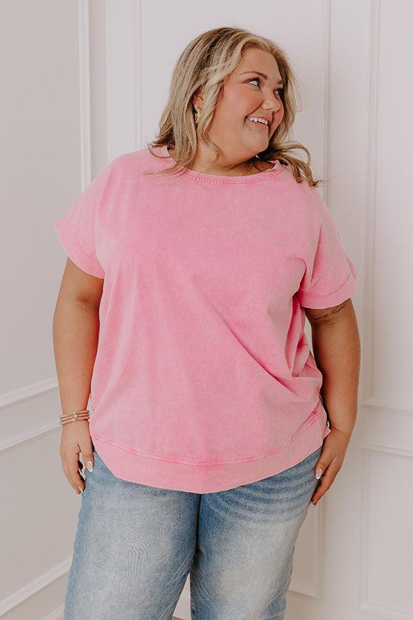 Chic Mindset Vintage Wash Tee Curves Product Image