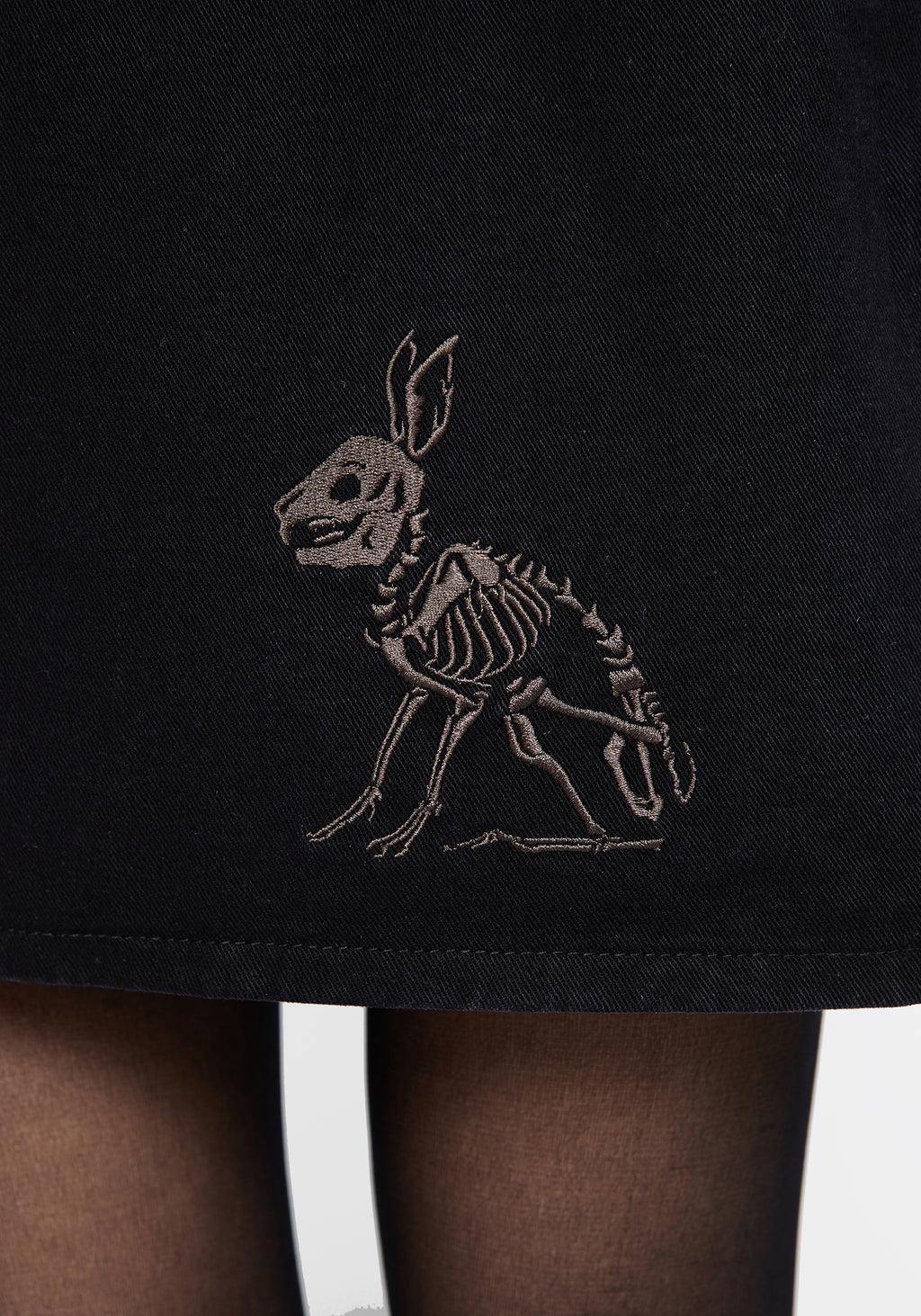 Hester Embroidered Lace Up Corset Mini Dress Product Image