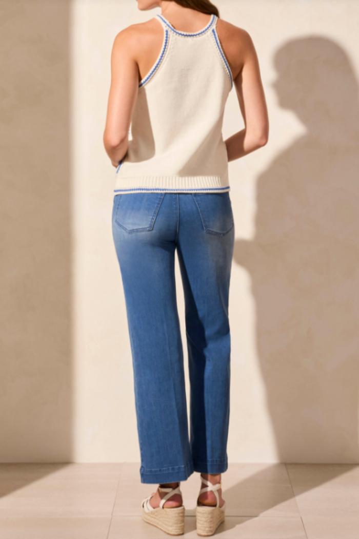 Crochet Cotton Retro Sweater Tank Product Image