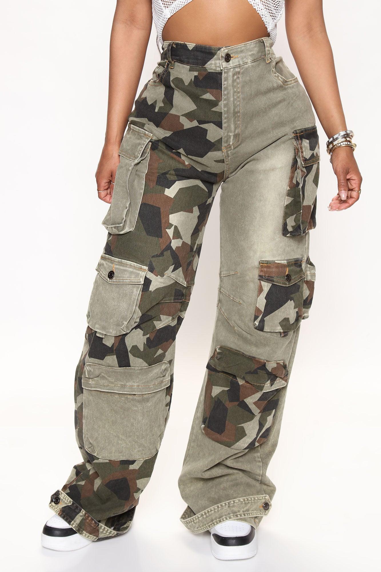 Upgrade You Wide Leg Cargo Pant 31 - Olive/combo Product Image