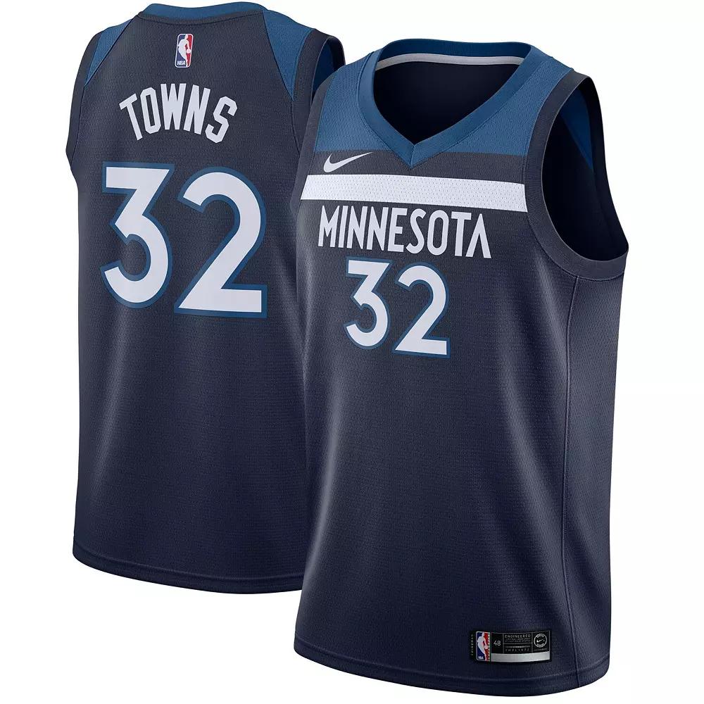 Mens Nike Karl-Anthony Towns Minnesota Timberwolves Swingman Jersey - Icon Edition Blue Product Image