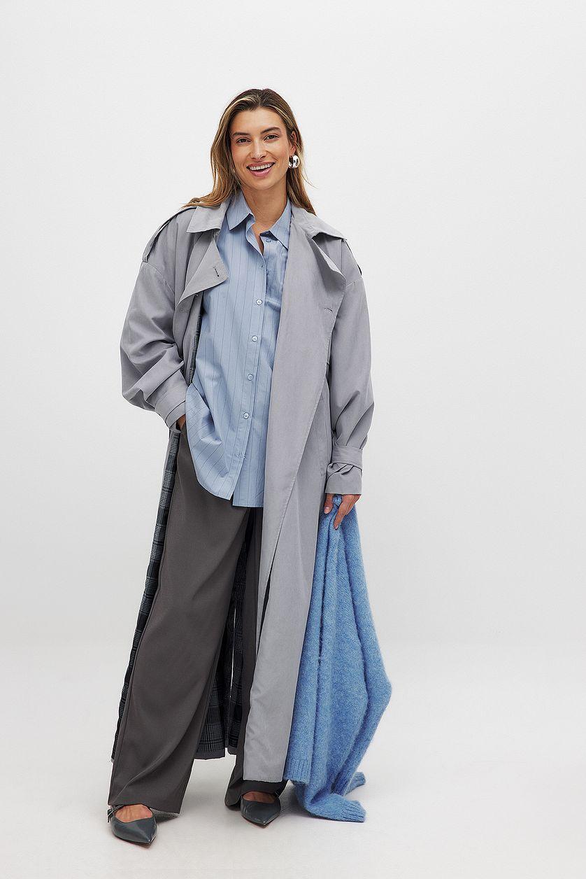 Oversized Long Sleeve Cotton Shirt Product Image