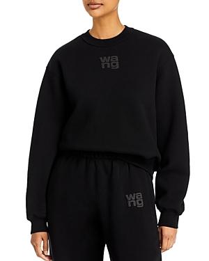 alexanderwang. t Essential Terry Crew Sweatshirt with Puff Paint Logo Product Image