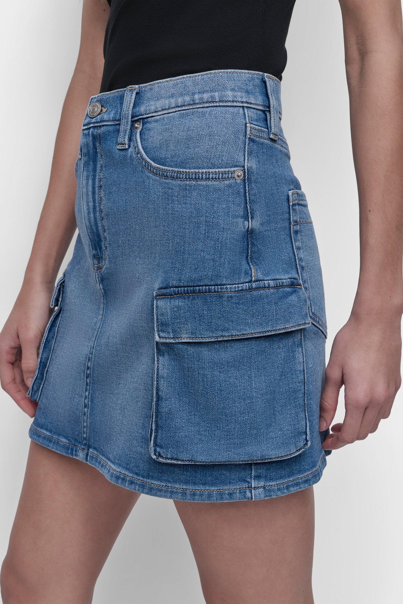 CARGO DENIM MINI SKIRT Product Image