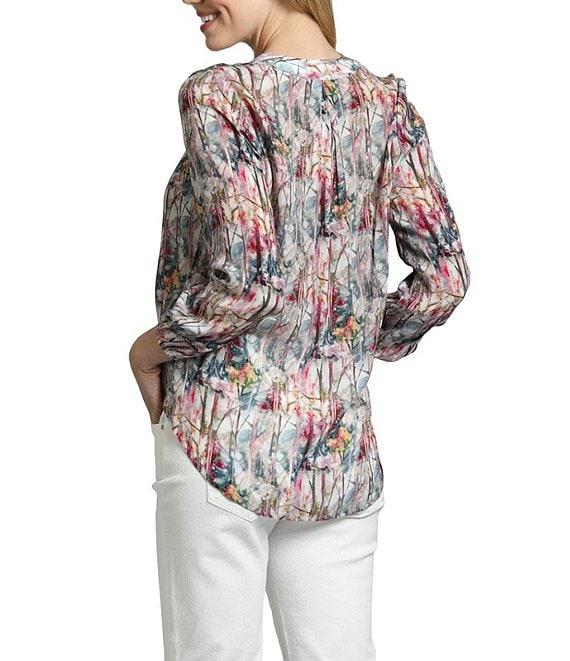APNY Crepe Surplice V-Neck Long Sleeve Crossover Top Product Image