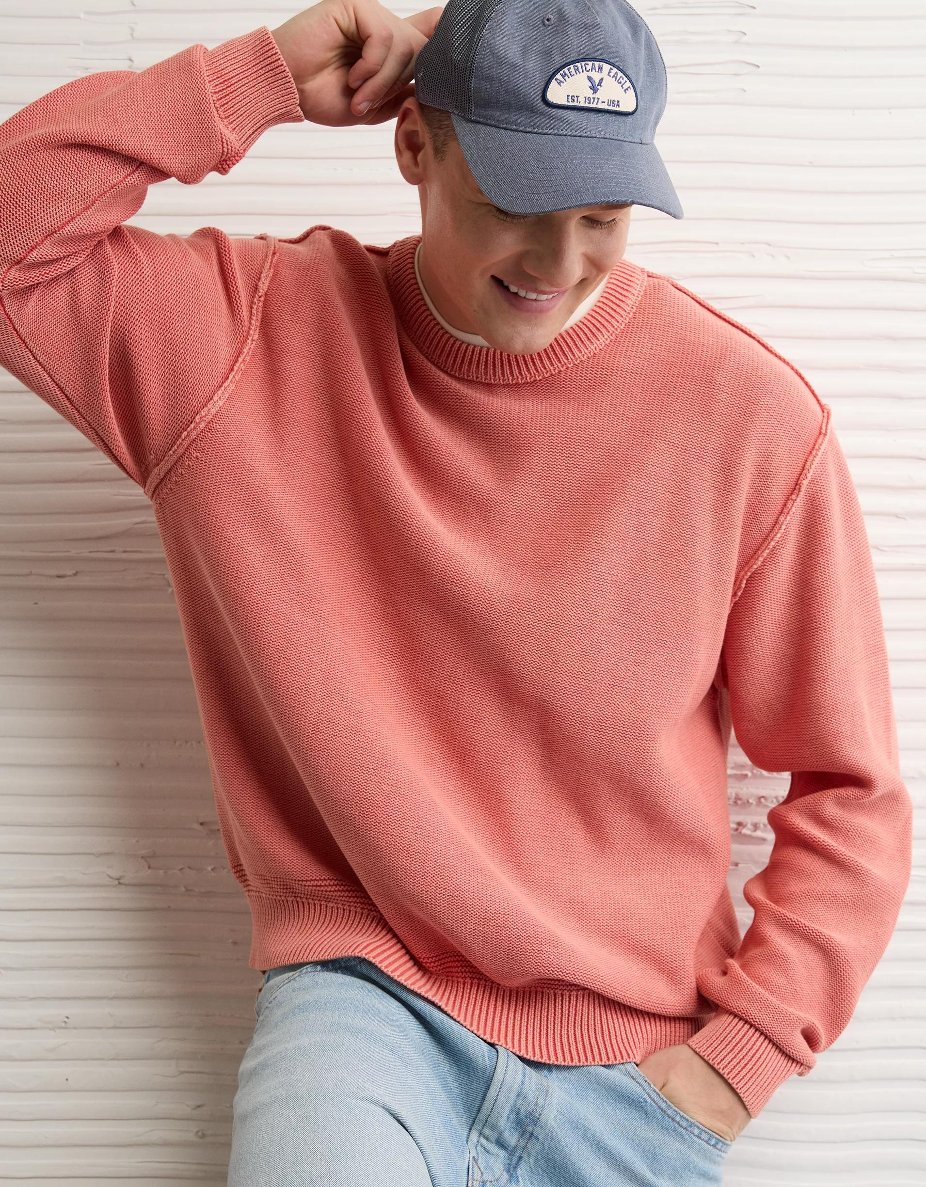 AE Washed Reverse Sweater Product Image