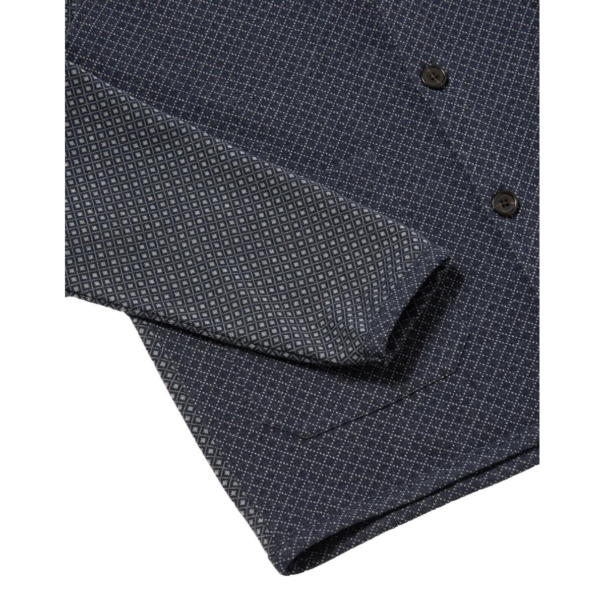 Cardigan Navy Cotton Mix Fleece Product Image