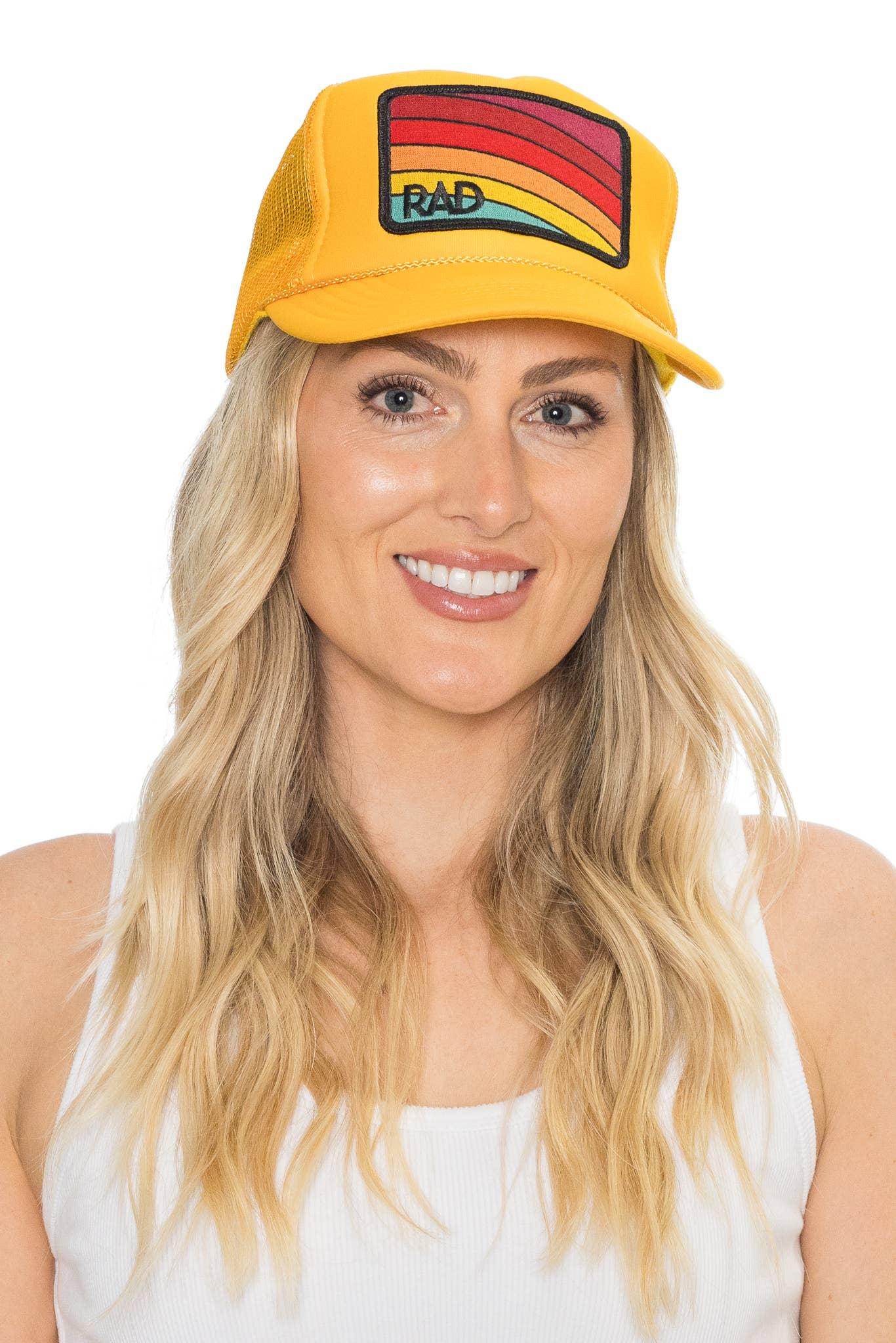 Friday Feelin' Rad Hat Trucker Hat in Gold Product Image