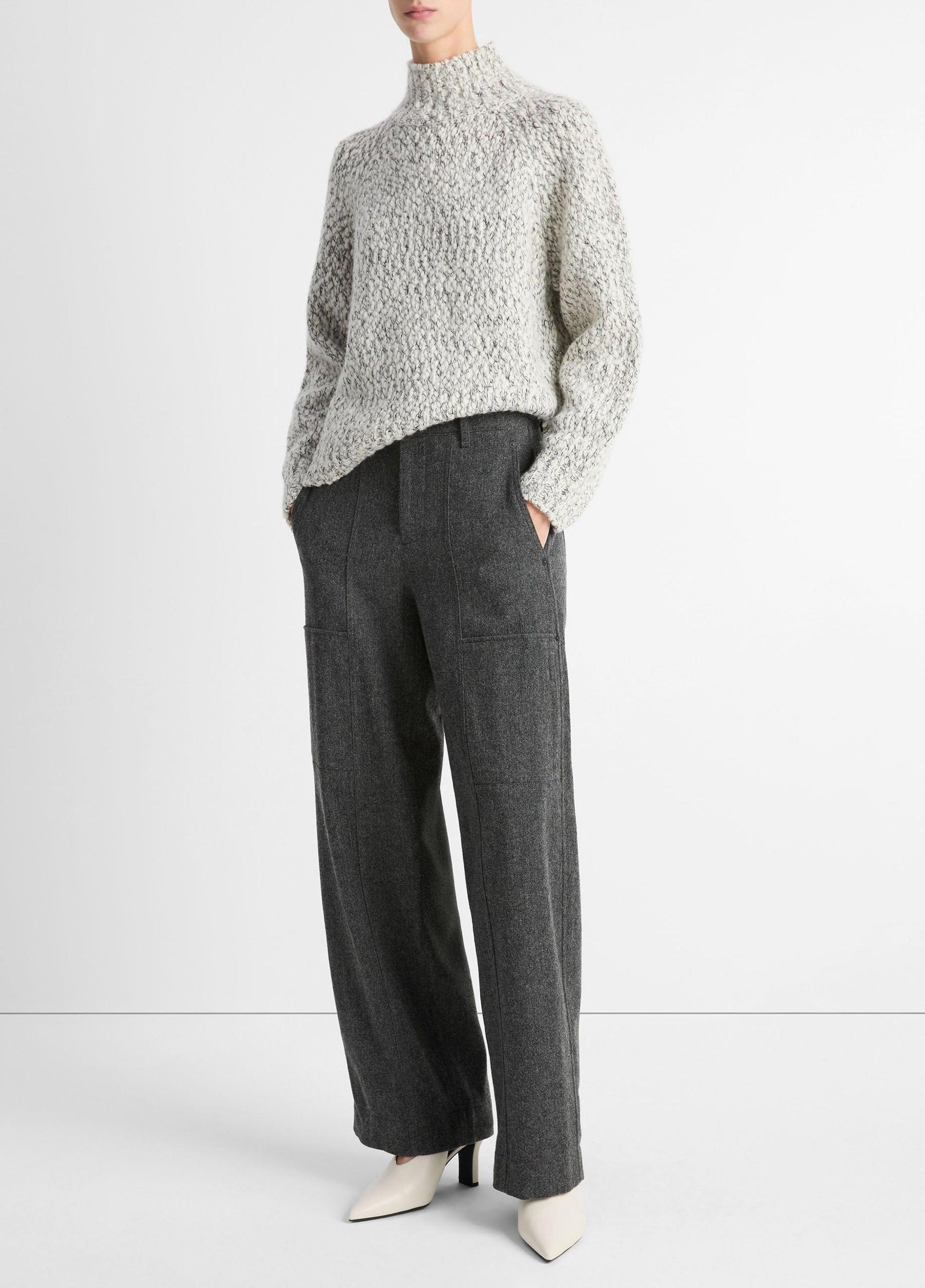 Italian Herringbone Wool-Blend Utility Pant Product Image