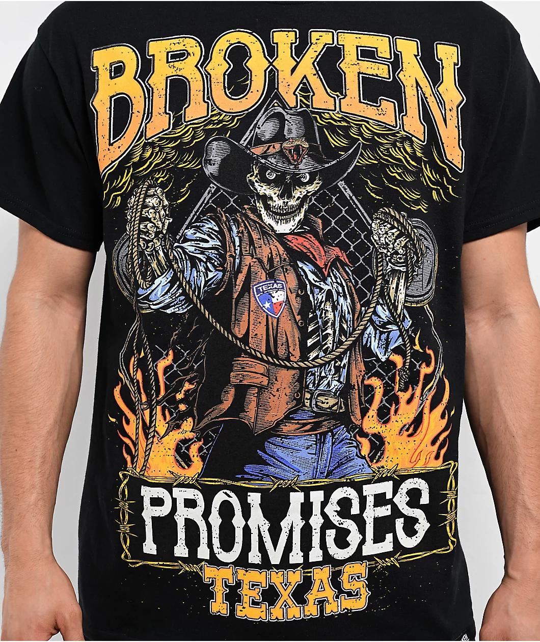 Broken Promises Texas Roll Call Black T-Shirt Product Image