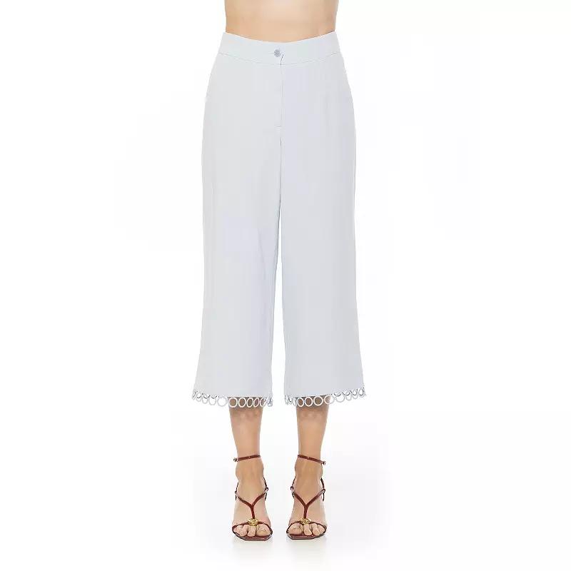 Women’s ALEXIA ADMOR Lucy Ankle Length Circle Trim Wide Leg Pants, Women's,  Product Image
