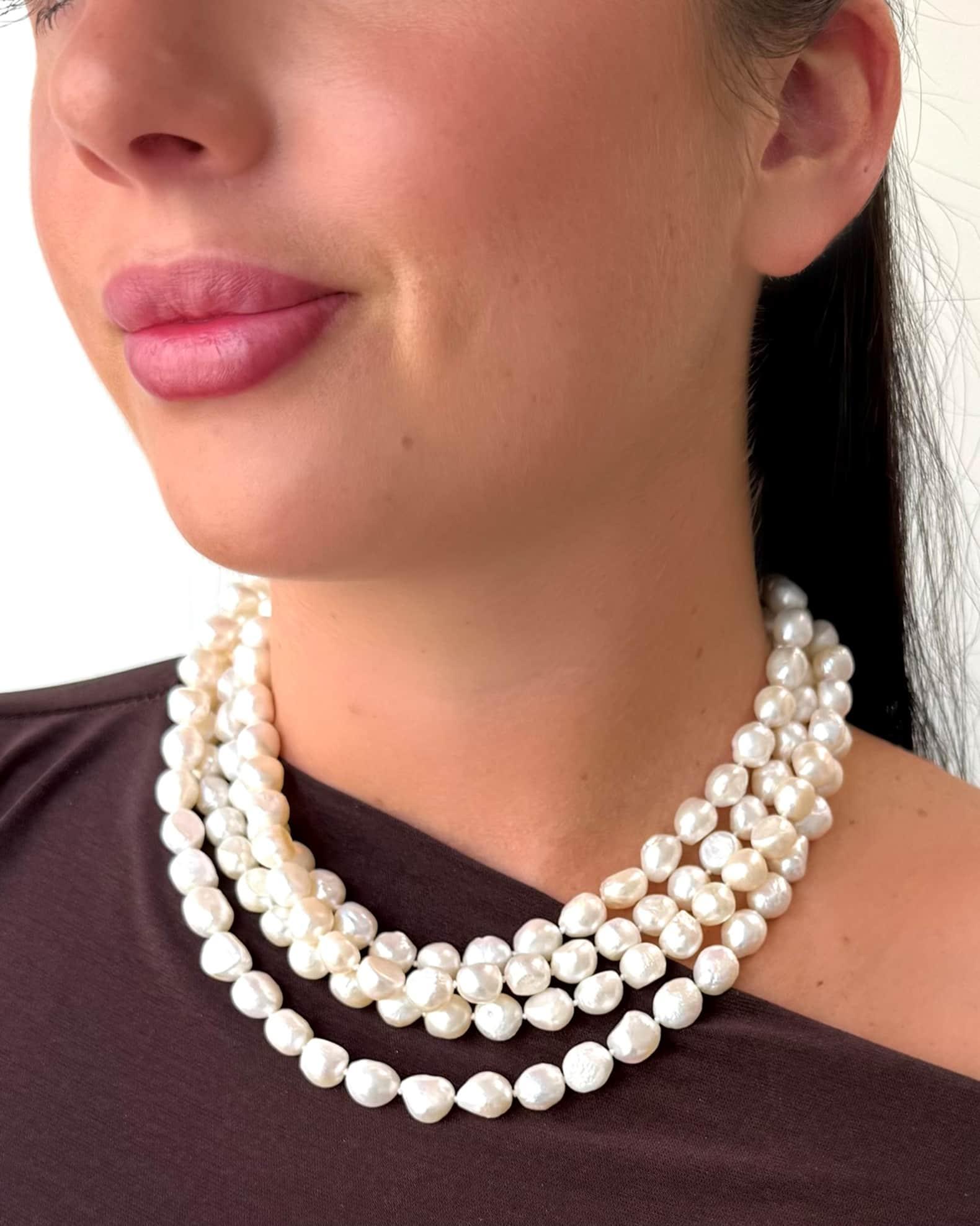 Freshwater Pearl Multi Row Necklace Product Image
