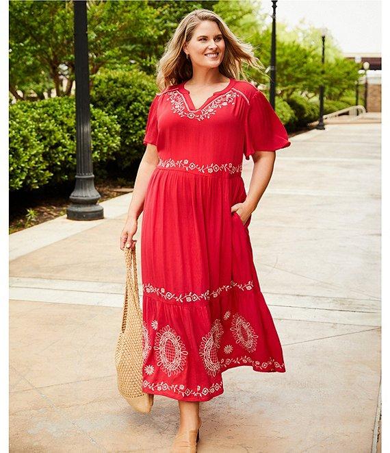 Nurture Plus Size Flutter Sleeve Maxi Dress Product Image