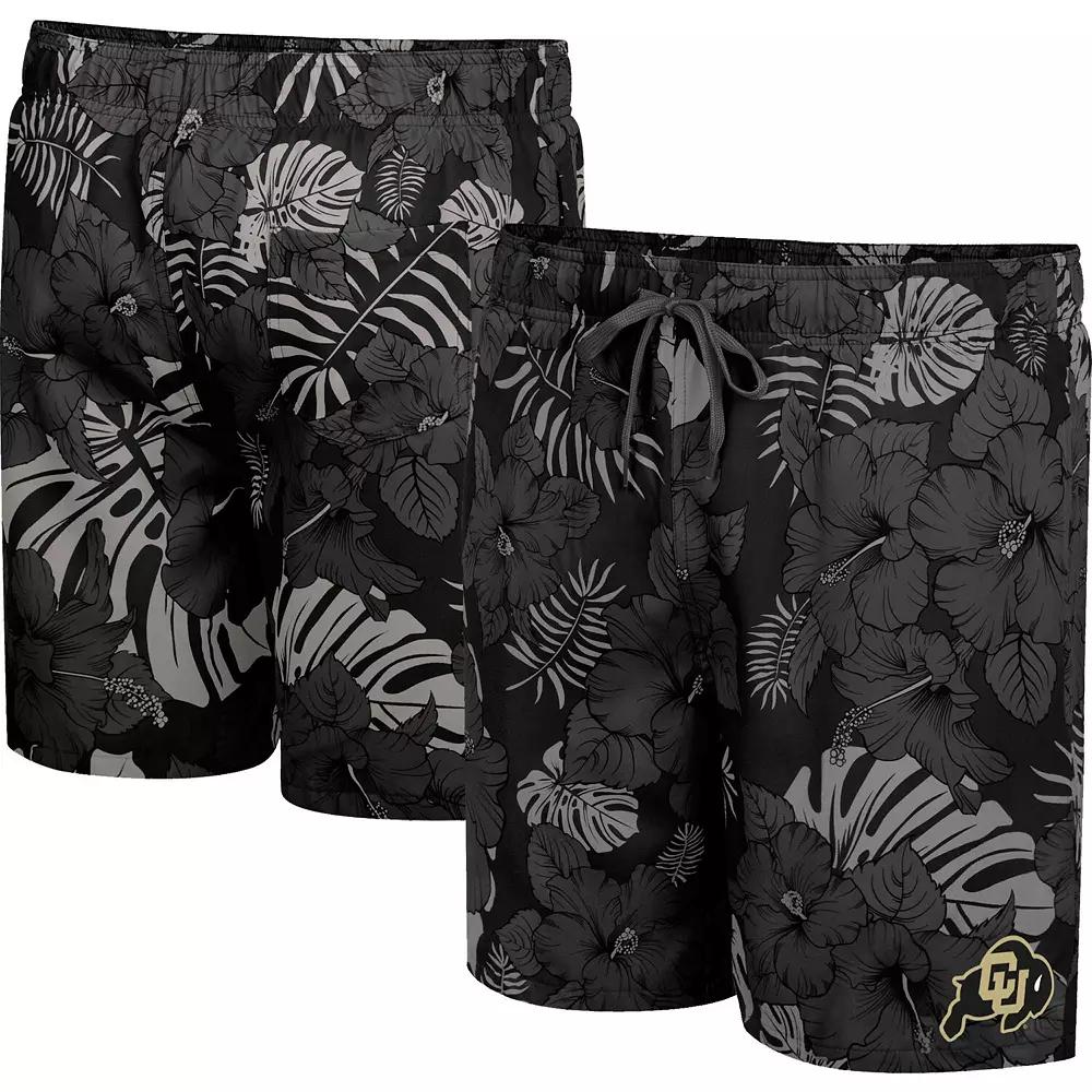 Men's Colosseum Black Colorado Buffaloes The Dude Swim Shorts,  Product Image