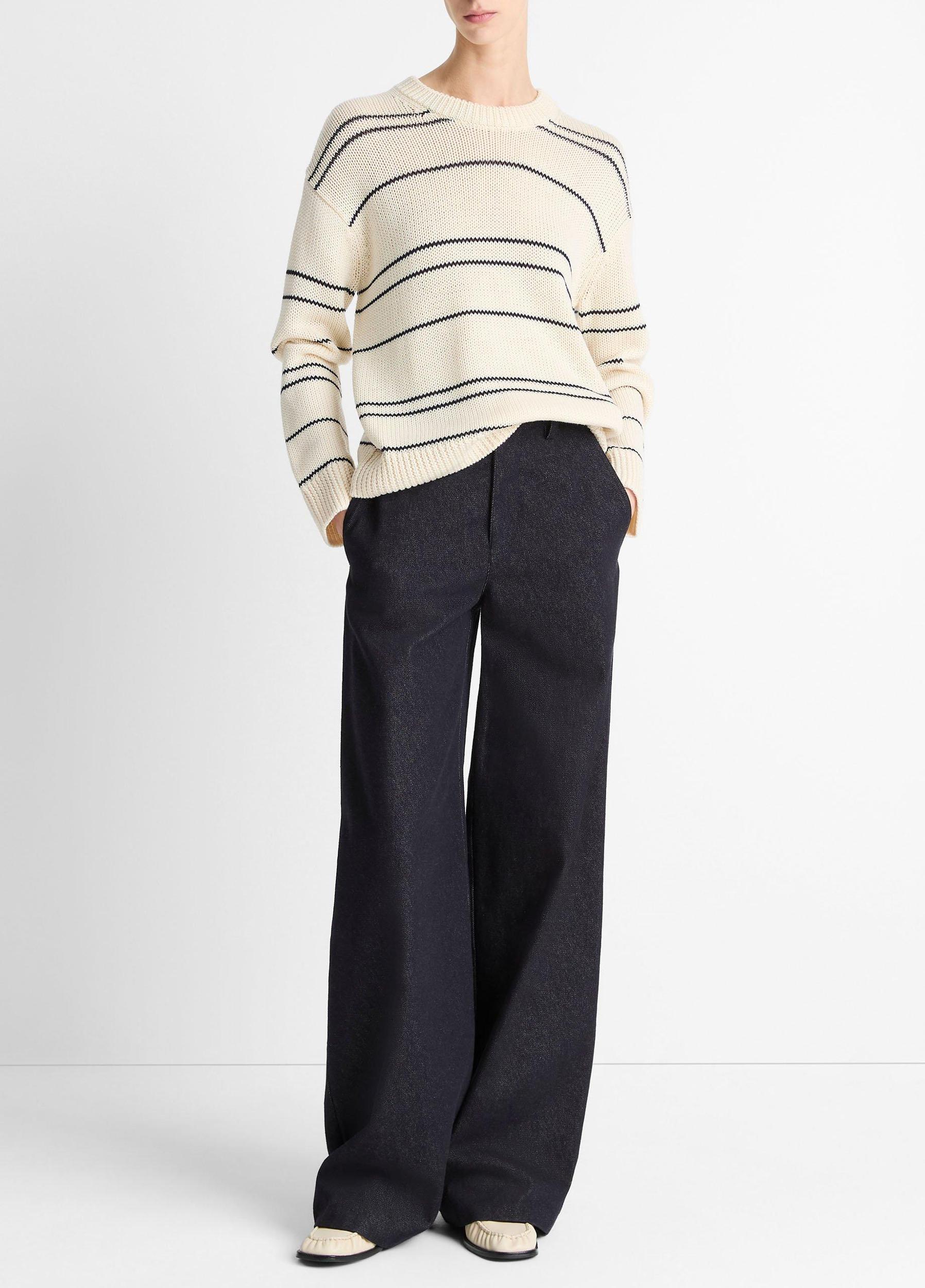 Variegated Stripe Wool-Blend Sweater Product Image