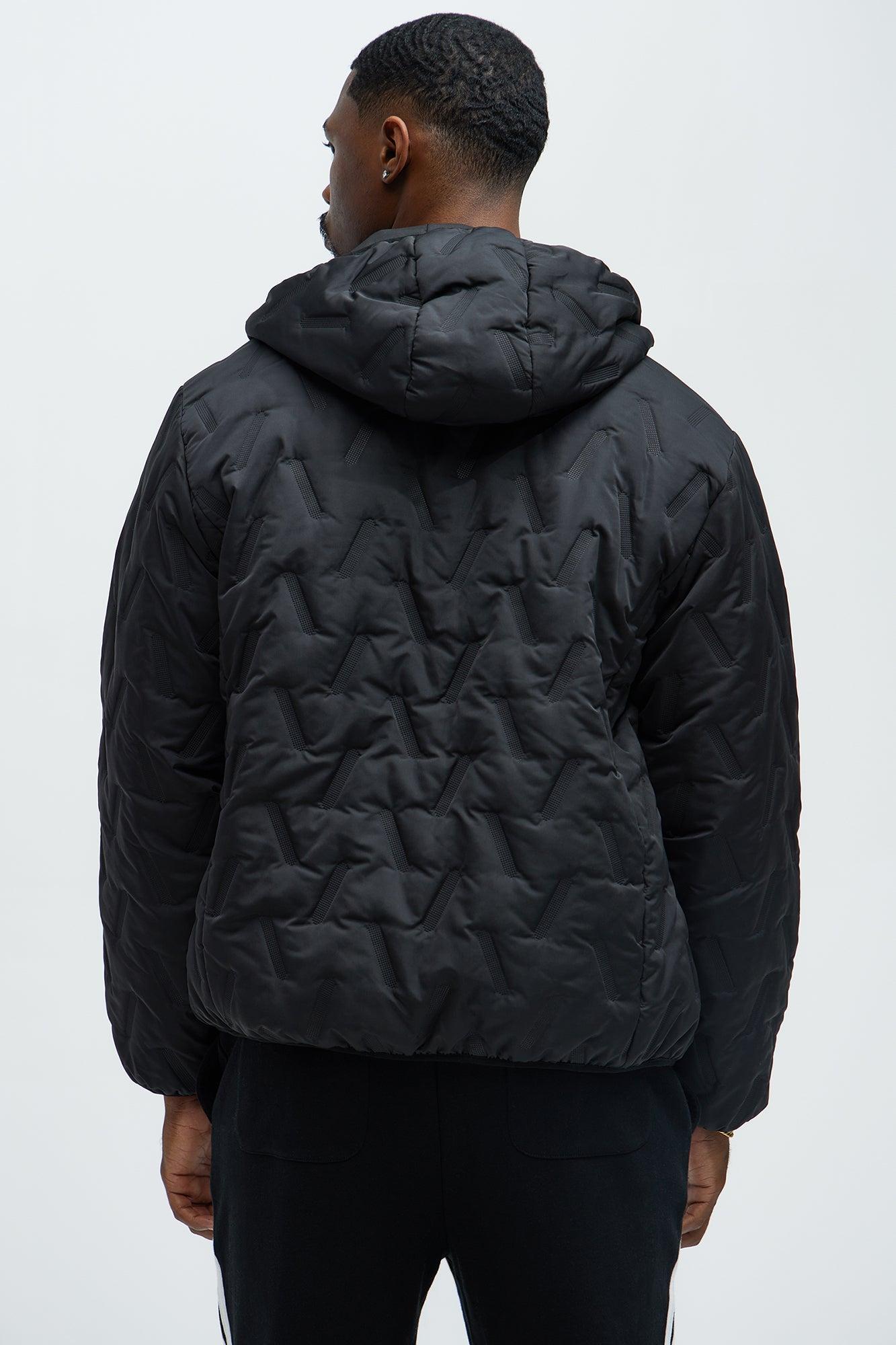 Everett Hooded Lightweight Puffer - Black Product Image