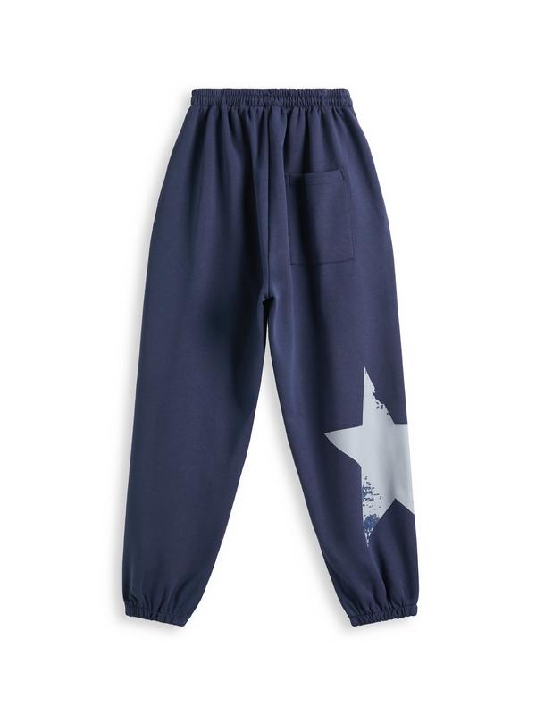 Star Print High Waist Stretchy Sweatpants Product Image