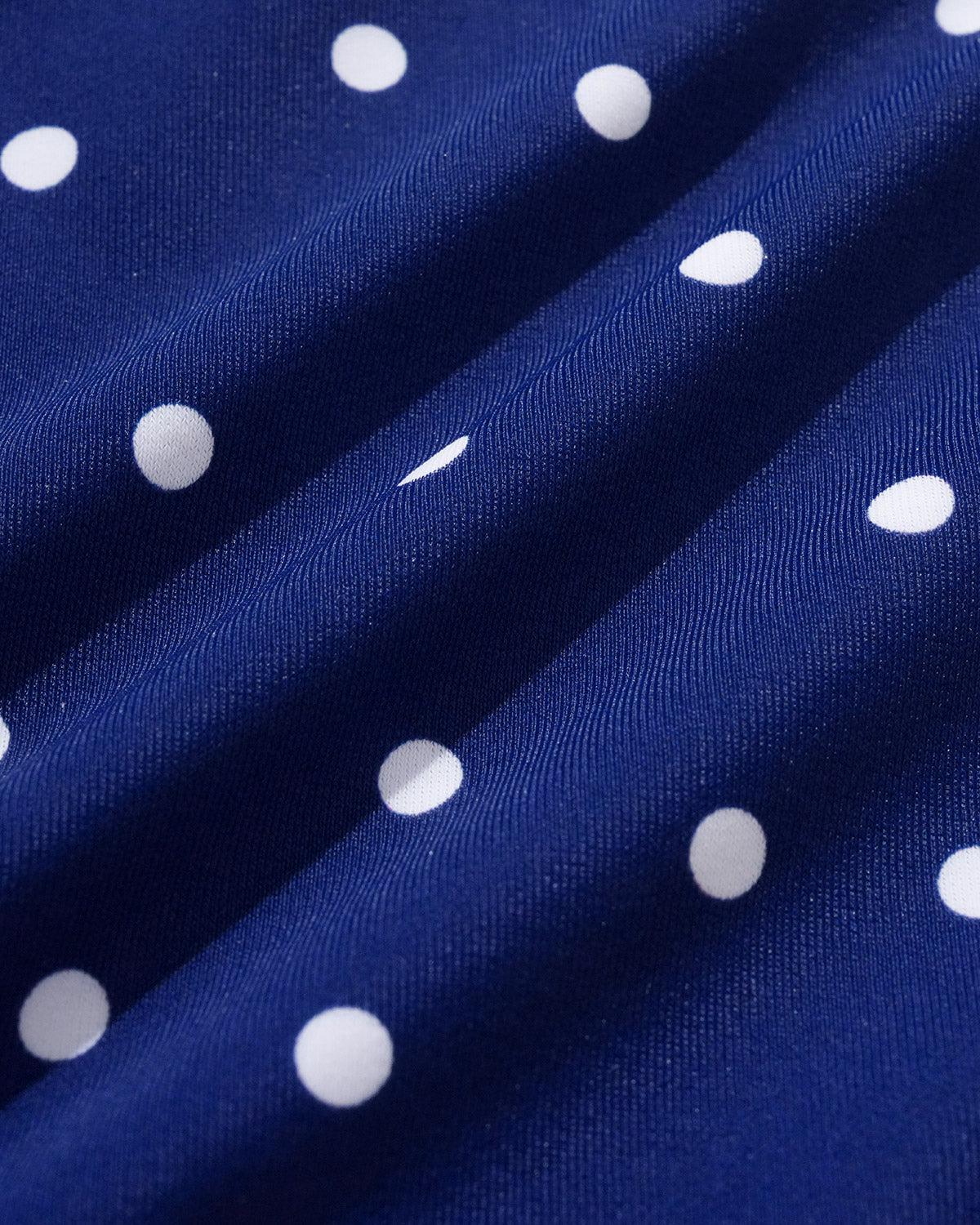 Blue Bowknot Polka Dot Underwire Bikini Sets Product Image