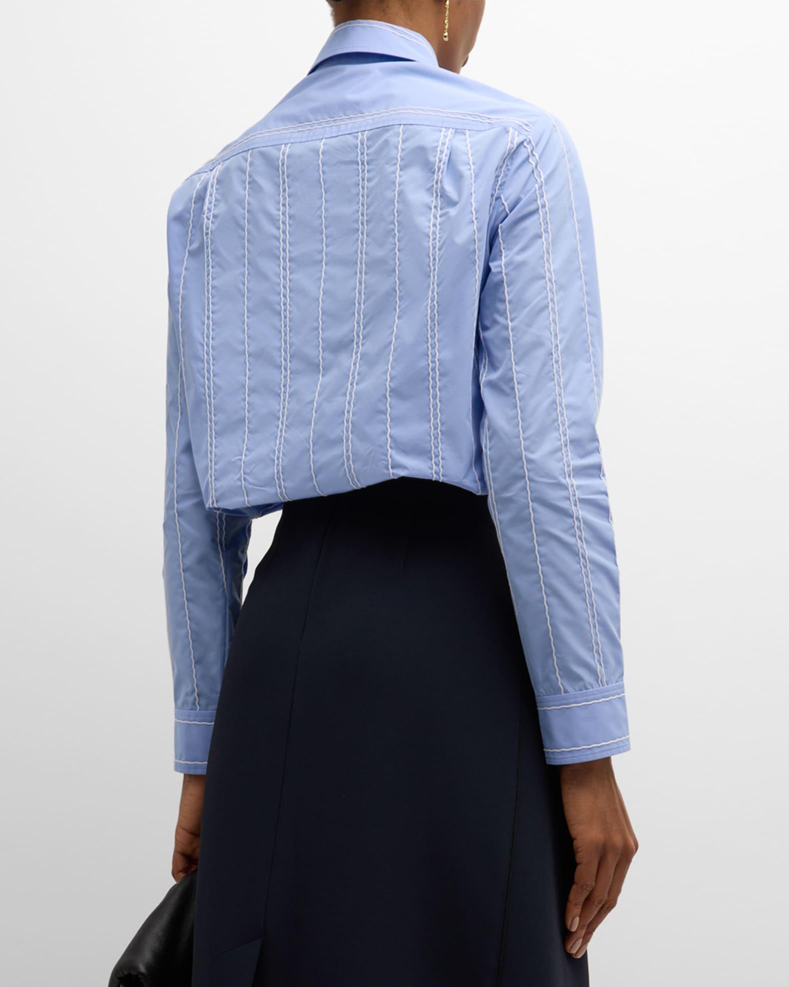 Wavy Stitched Long-Sleeve Shirt Product Image