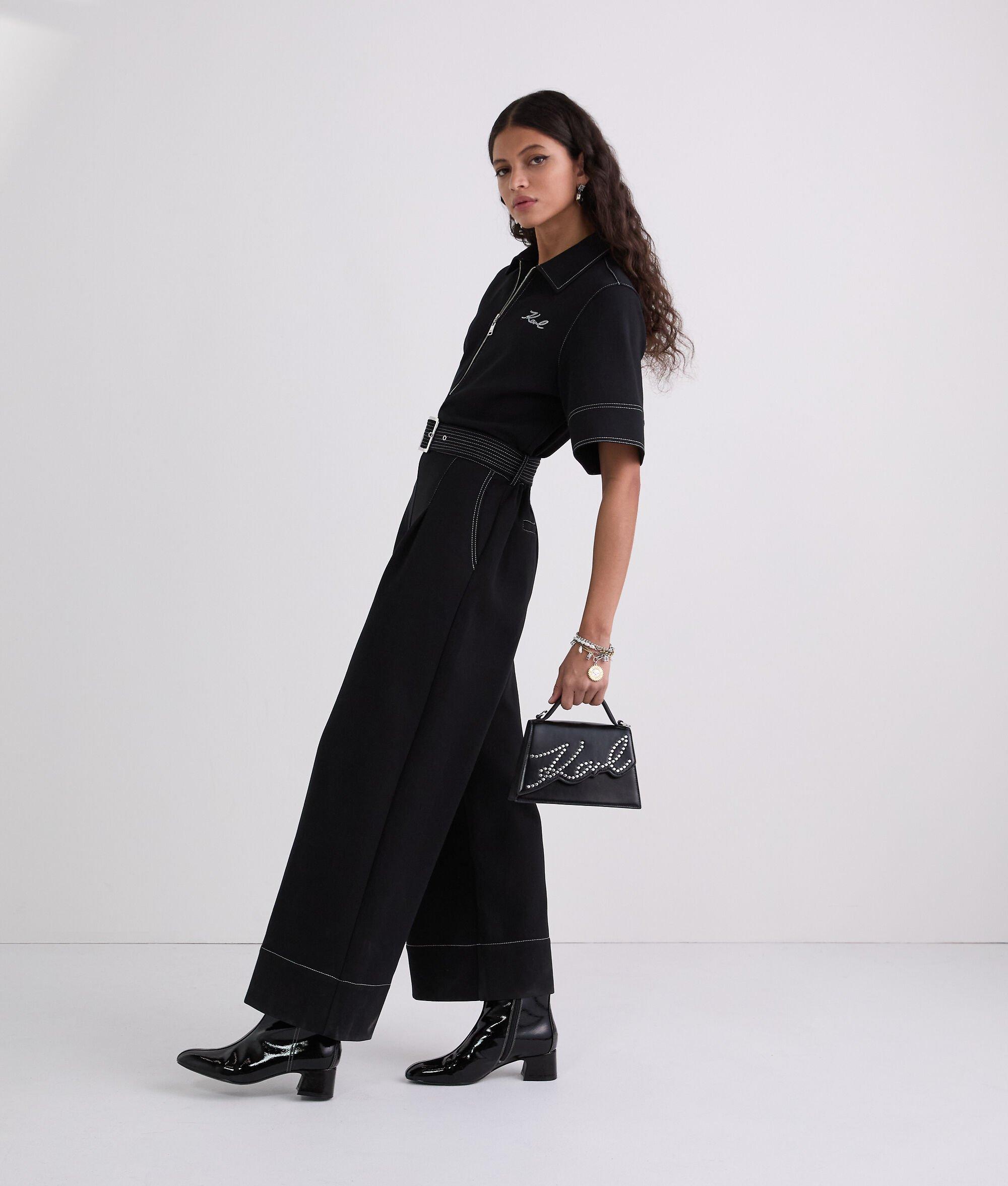 CONTRAST STITCH JUMPSUIT Product Image