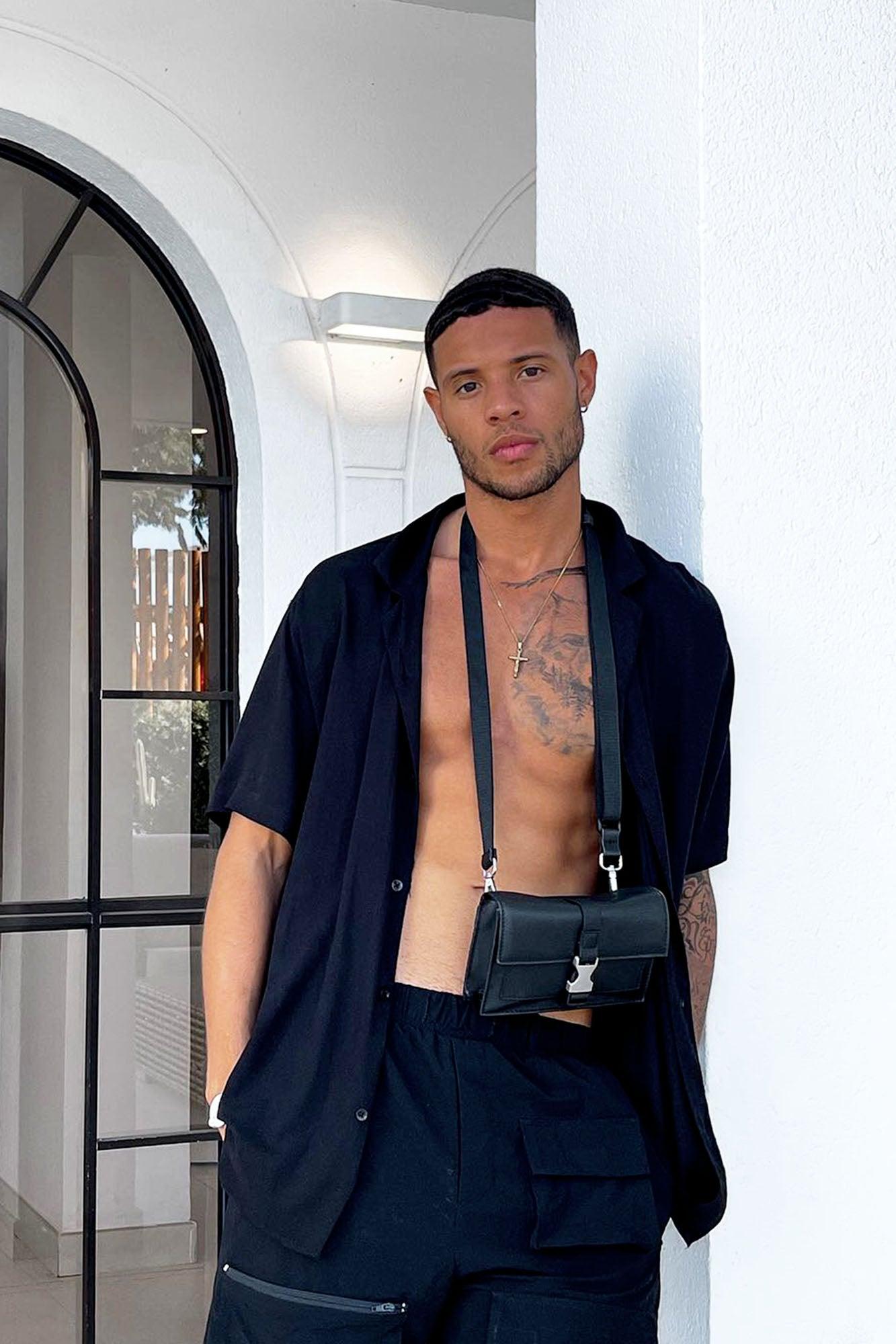 Dawson Relaxed Short Sleeve Cuban Collar Shirt - Black Product Image