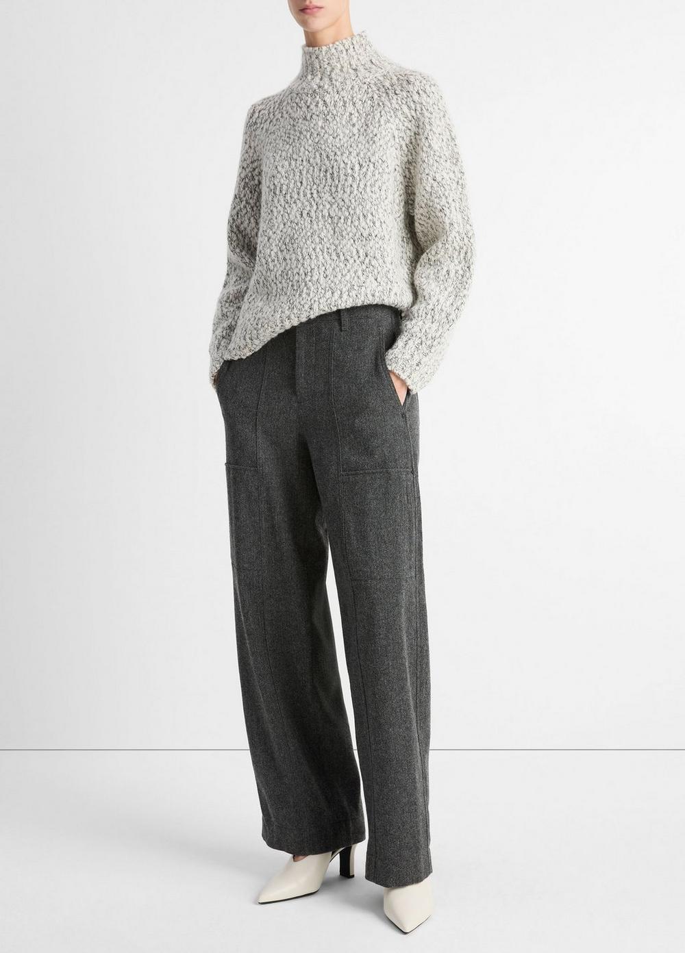Italian Herringbone Wool-Blend Utility Pant Product Image