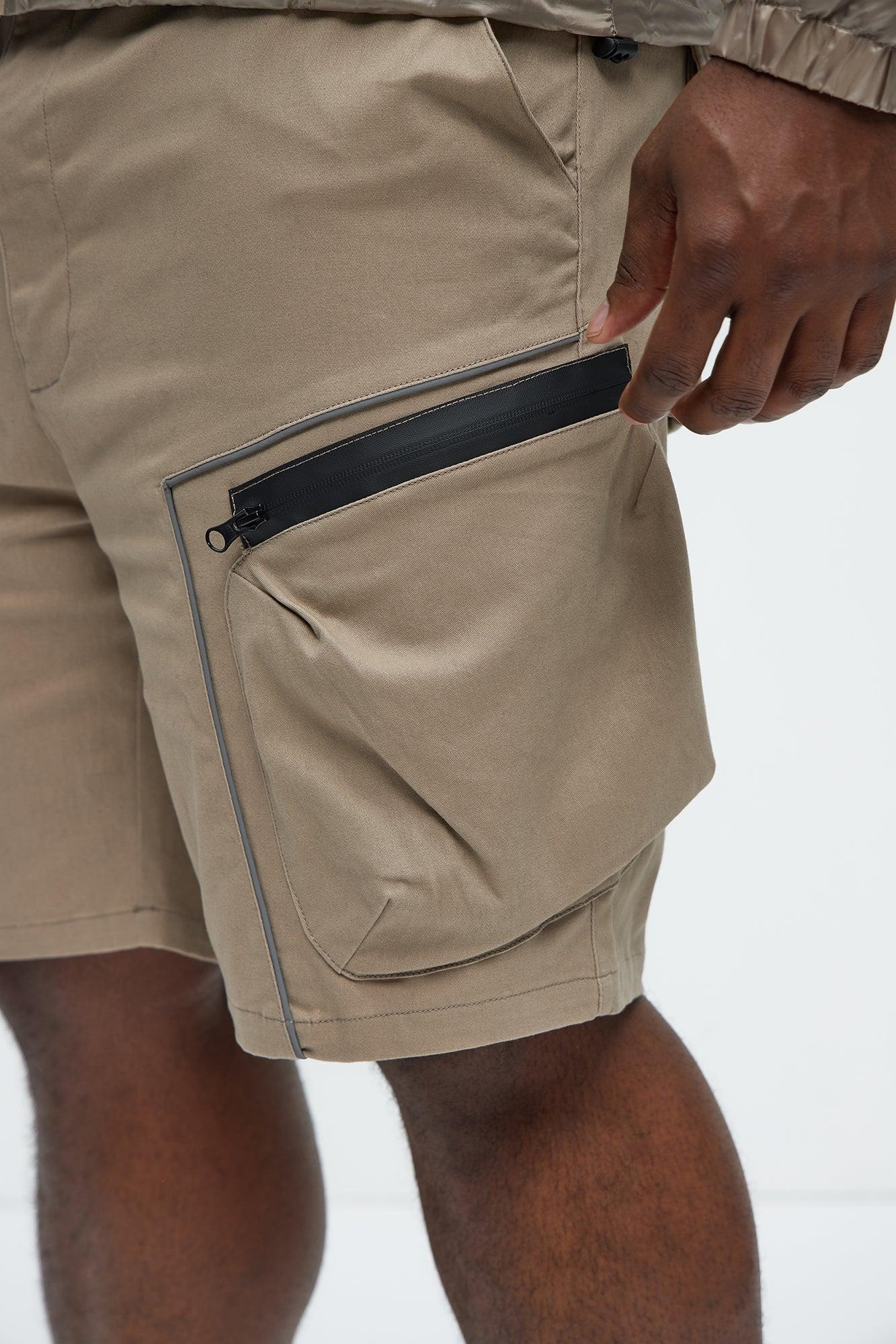 Word On The Street Utility Short - Khaki Product Image