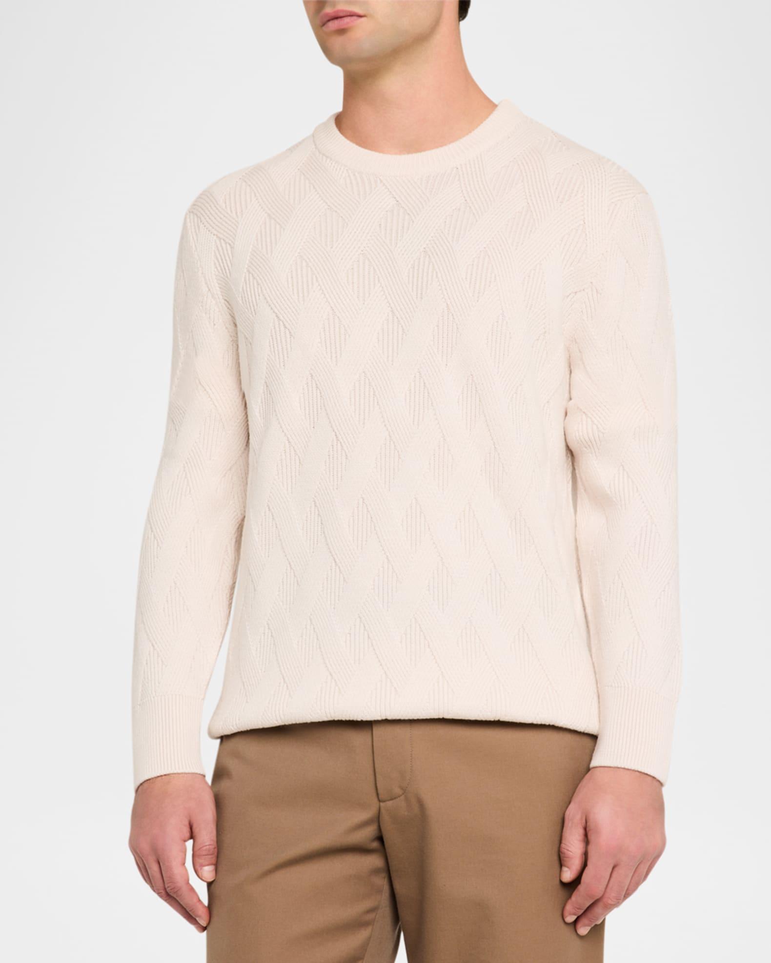 Men's Elfredo Wool Textured Crewneck Sweater Product Image