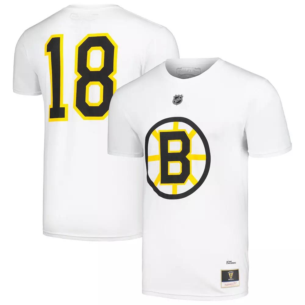 Men's Mitchell & Ness Willie O'Ree White Boston Bruins Name & Number T-Shirt,  Product Image