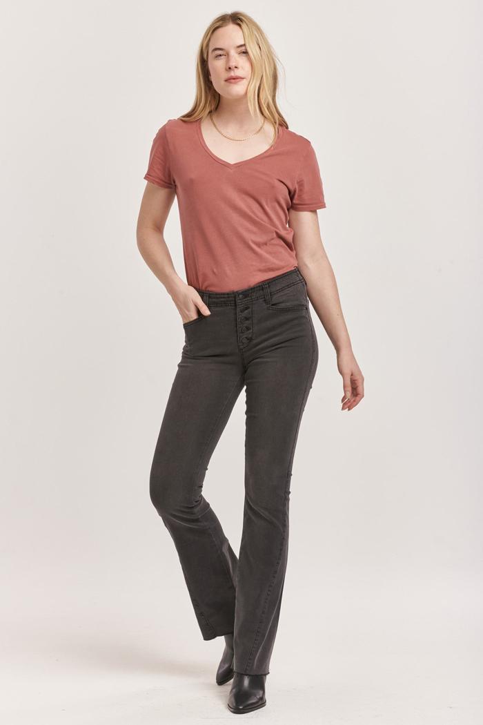 Jaxtyn Bootcut Fit Mid Rise Jeans Caviar Product Image