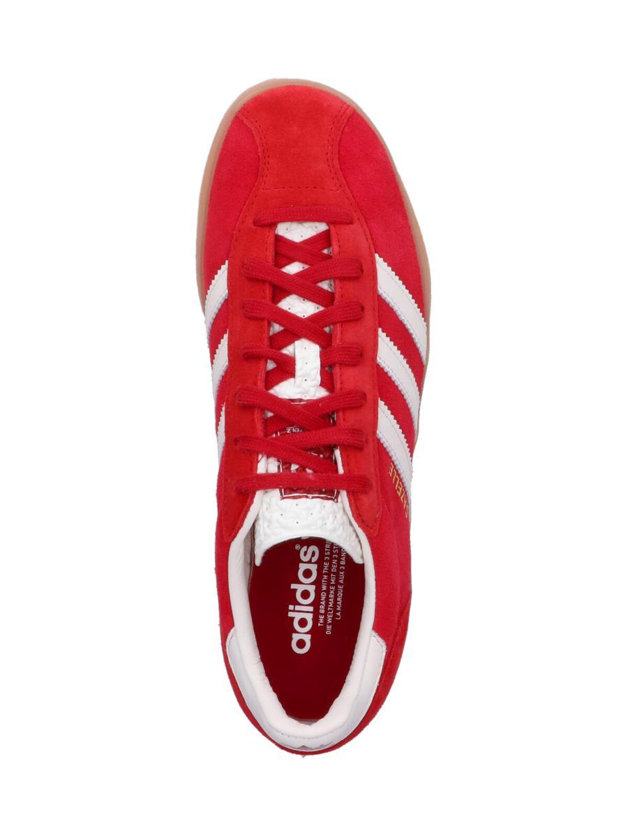 ADIDAS ORIGINALS Gazelle Suede Sneakers With Branded Heel In Red Product Image