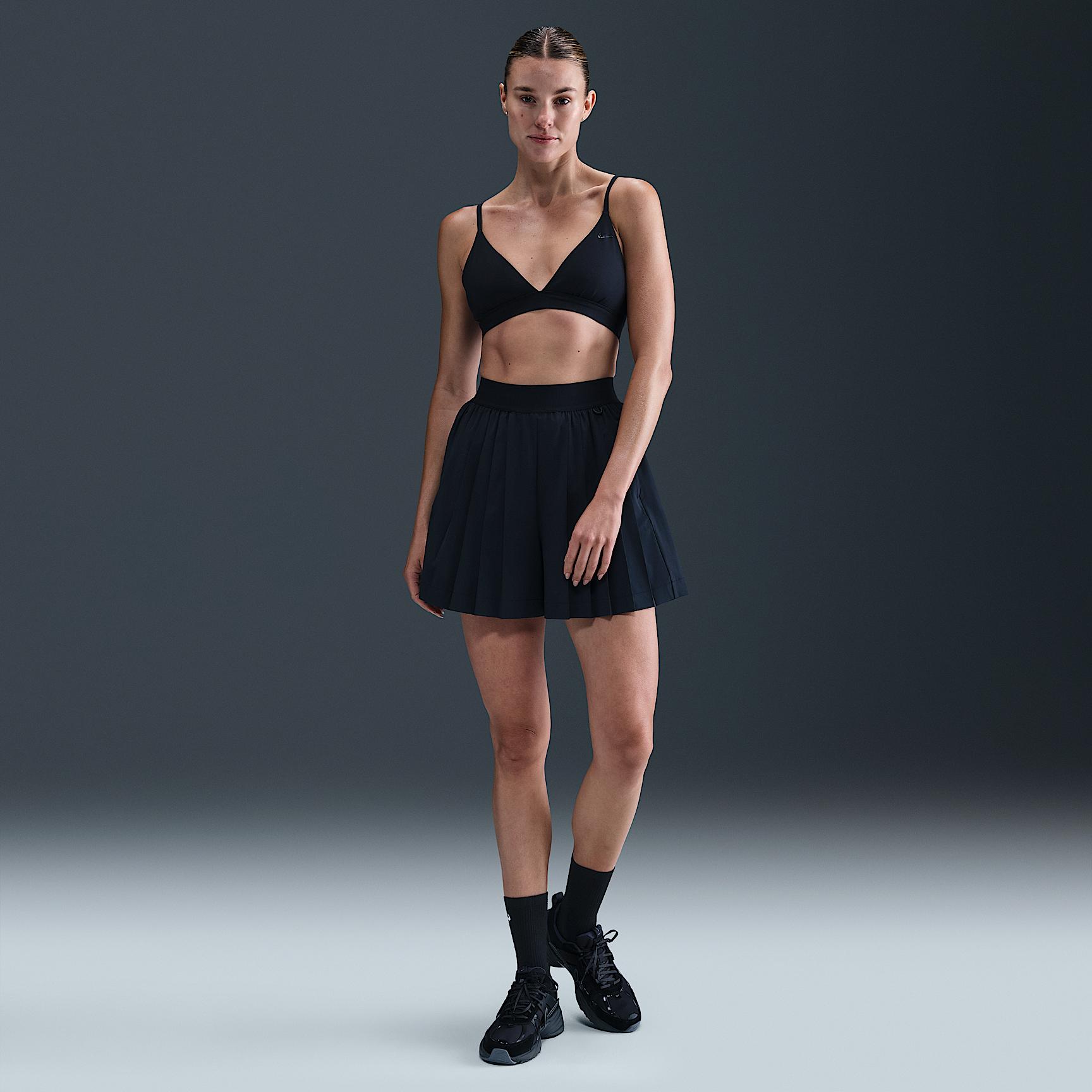 Nike Womens Form Light-Support Non-Padded Triangle Sports Bra | HQ7003-011 Product Image