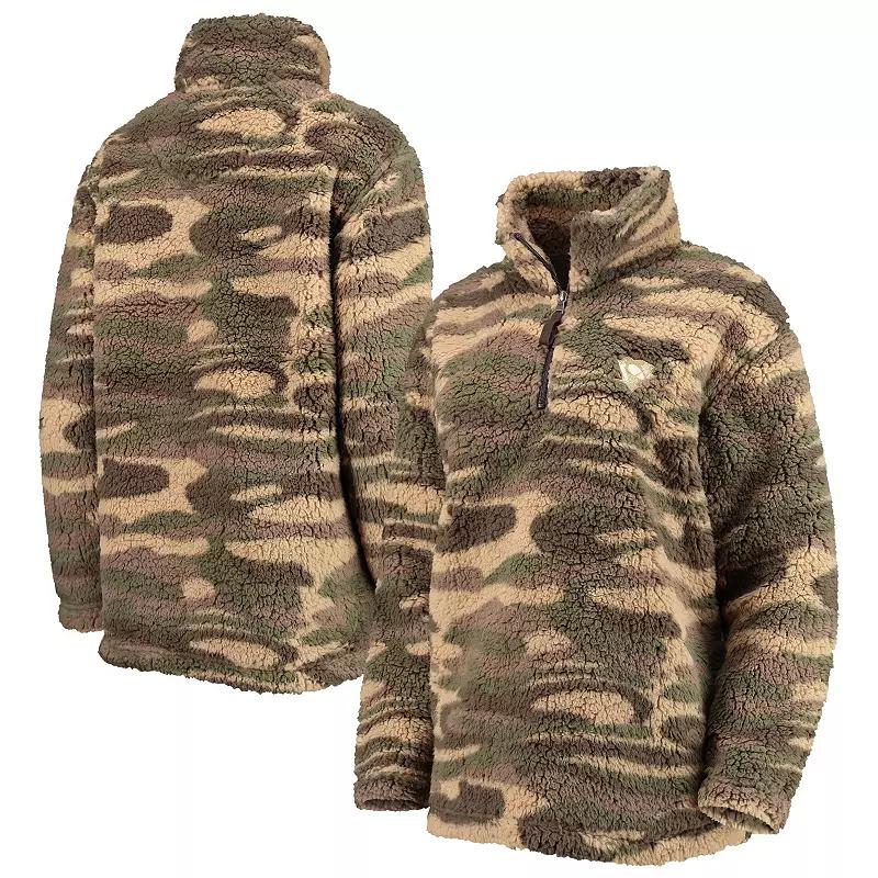 Women's G-III Sports by Carl Banks Camo Pittsburgh Penguins Sherpa Quarter-Zip Jacket,  Product Image