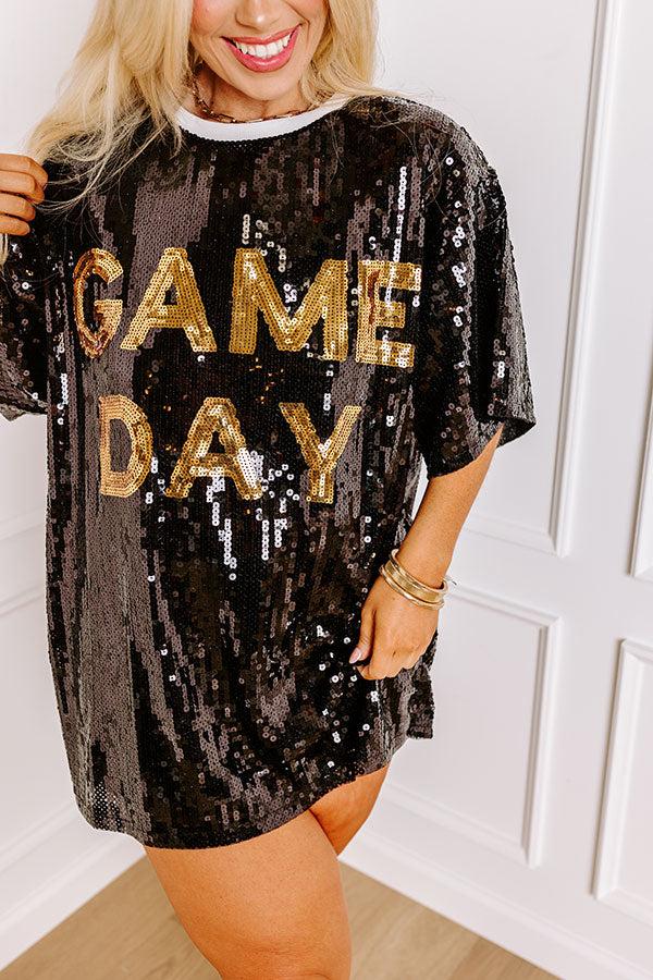 Gameday Sequin Tunic in Black Curves Product Image