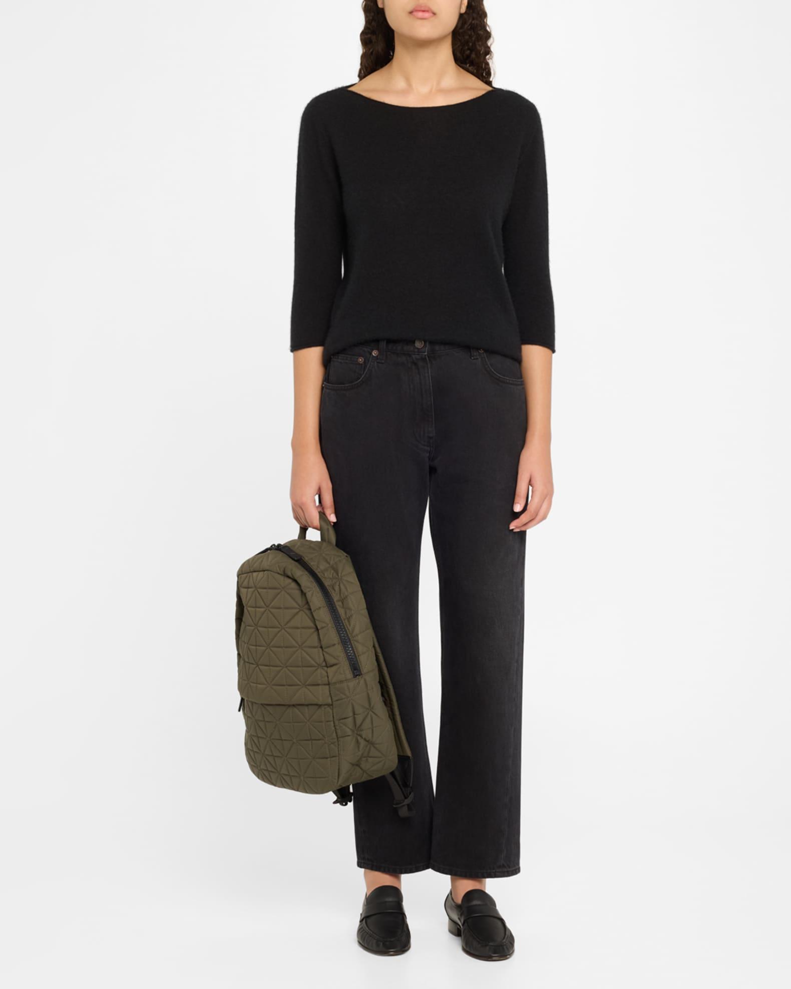 Recycled Nylon & Vegan Leather Backpack  Product Image