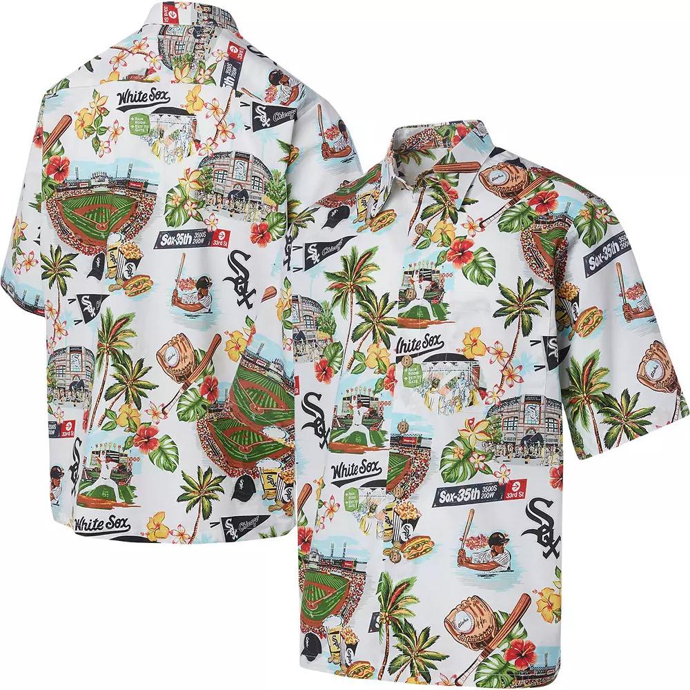 Men's Reyn Spooner White Chicago White Sox Scenic Button-Up Shirt,  Product Image