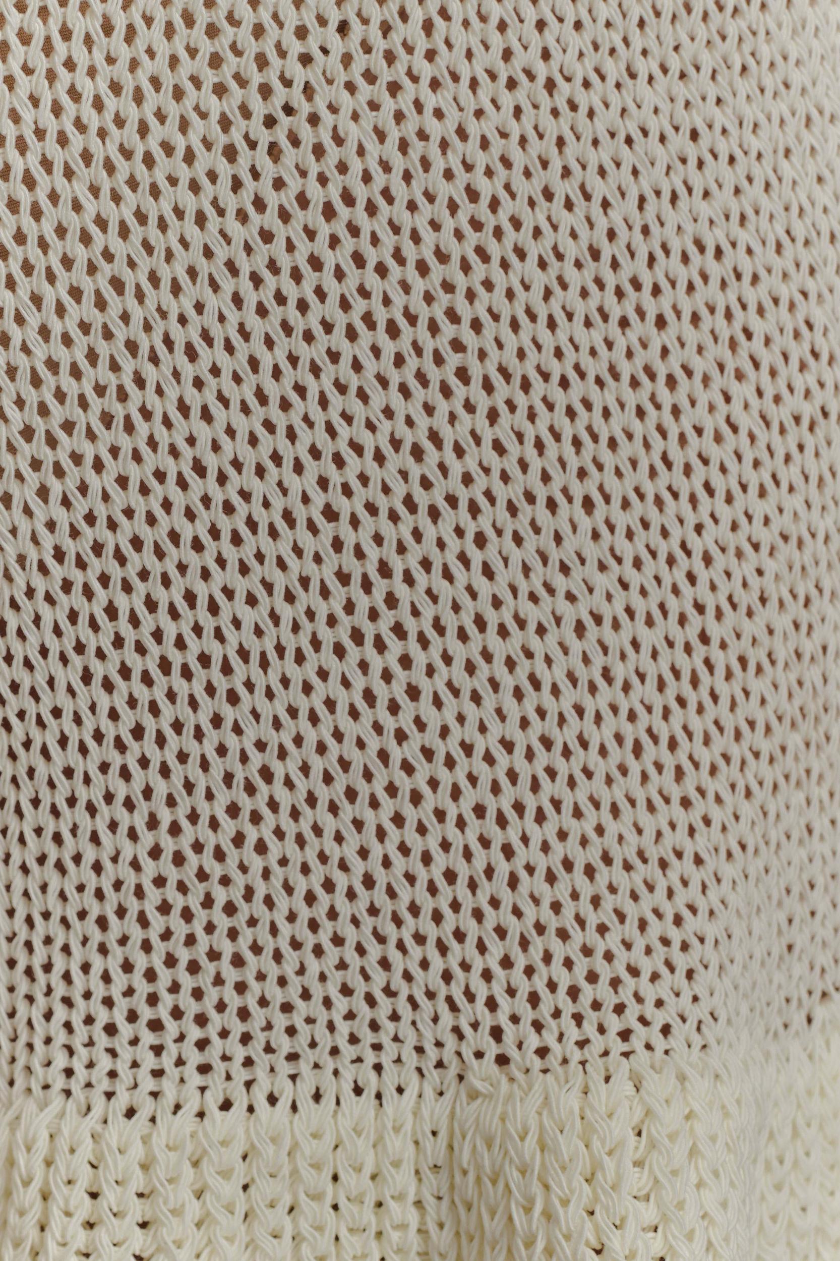 Eleanor Knit Frill Shorts - White Product Image