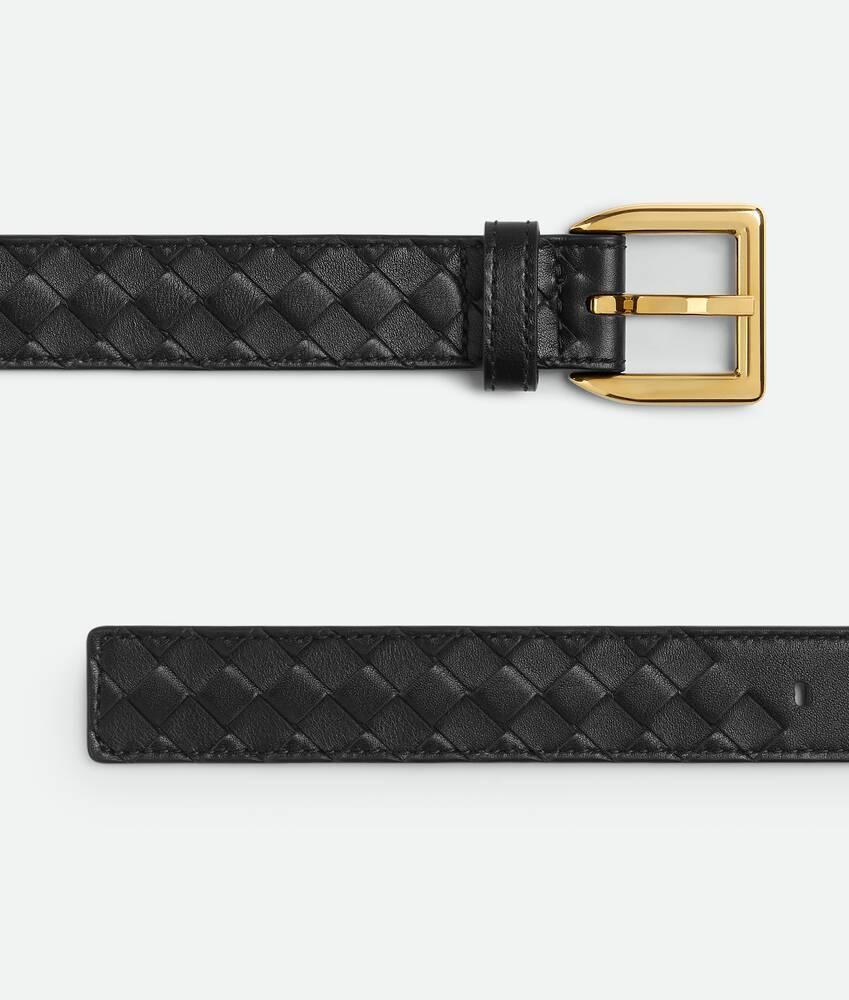 Women's Intrecciato Piccolo Belt in Black Product Image