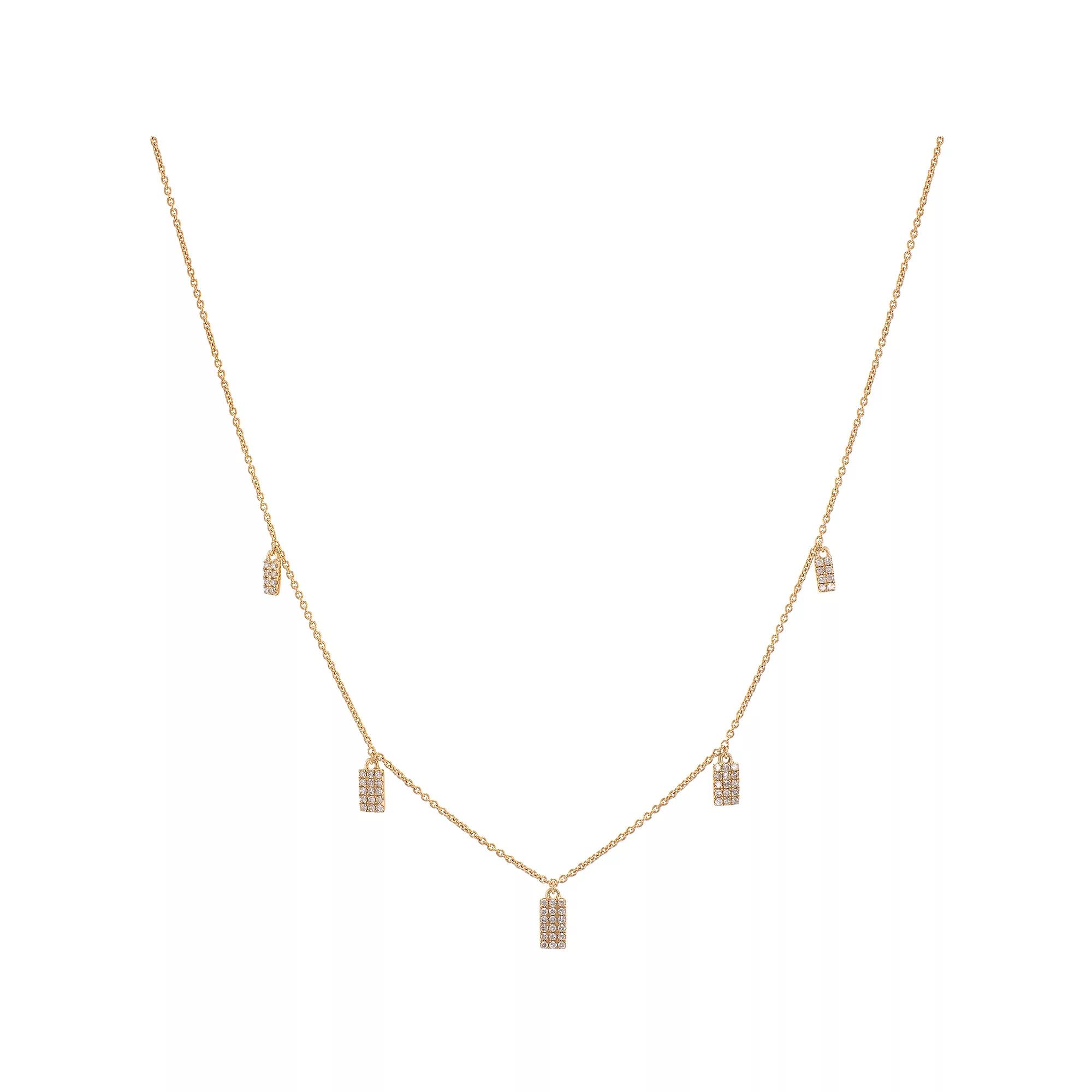 Luxle 14k Gold 1/5 Carat T.W. Diamond Charm Necklace, Women's Product Image