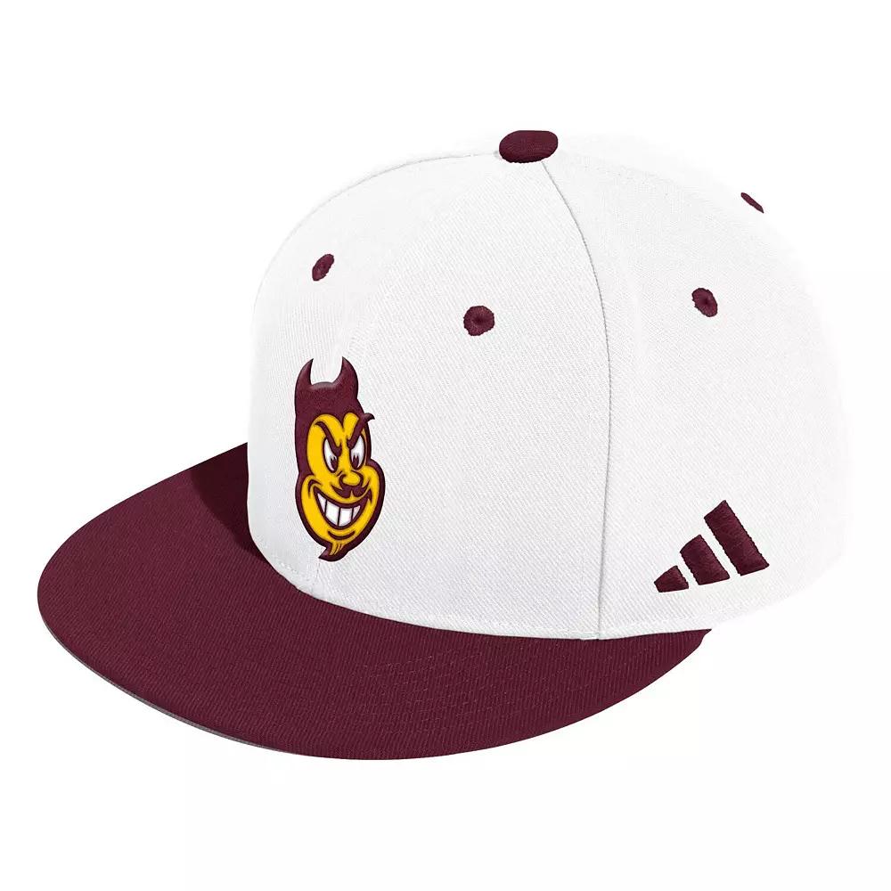 Men's adidas White Arizona State Sun Devils On-Field Baseball Fitted Hat, Size: 7 5/8 Product Image